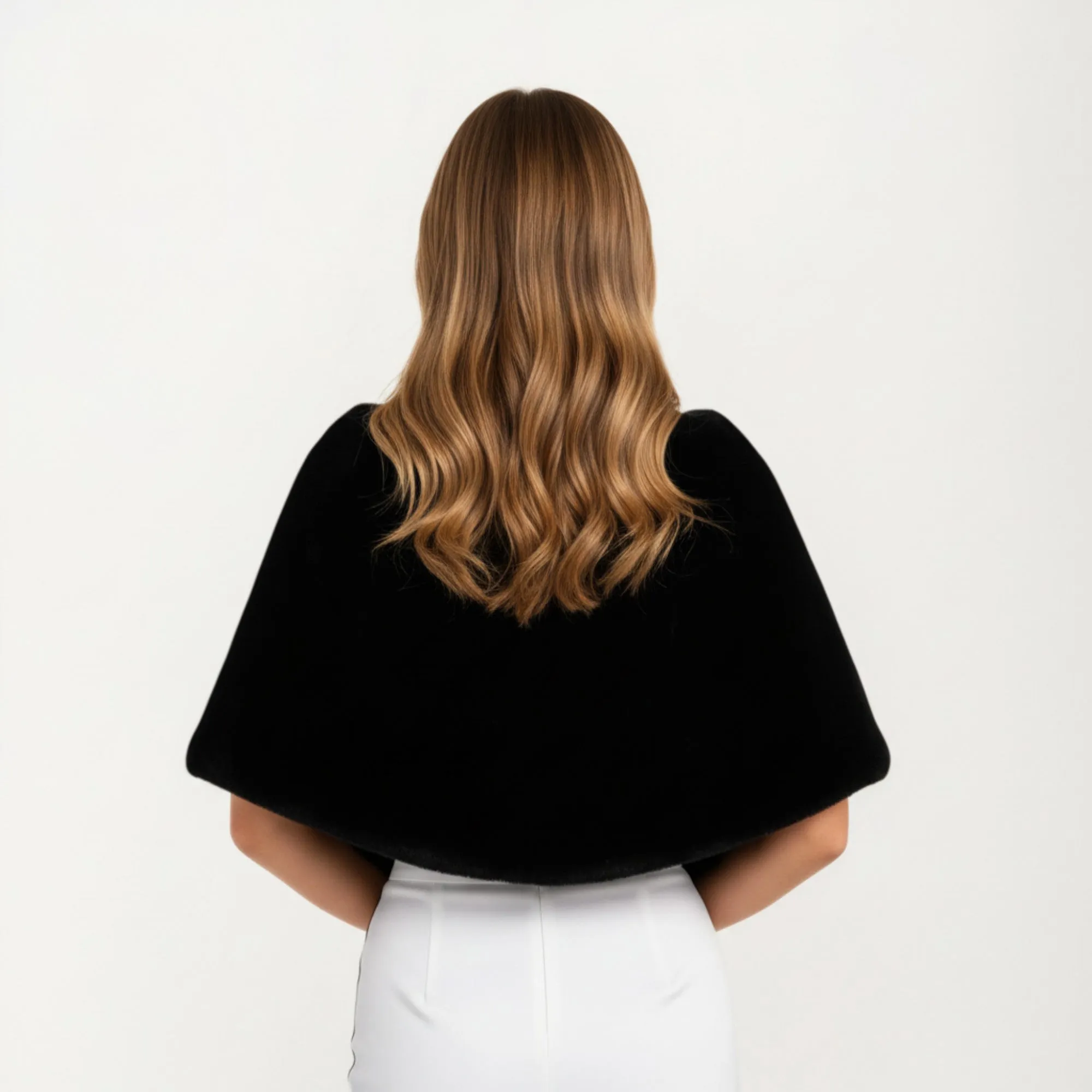 Anna-Kaci Women's Faux Fur Shawl Wrap with Soft Plush Texture, Elegant Draped Silhouette 19in sold by Anna-Kaci product image thumbnail 4