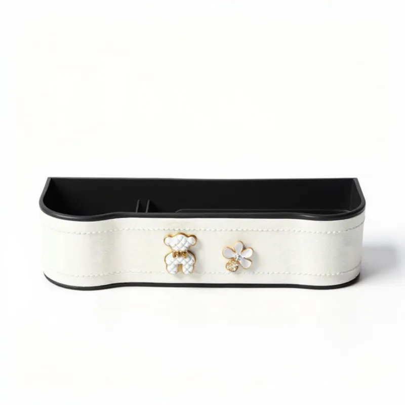 Anna-Kaci Car Seat Gap Organizer Storage Box for Console Side with Sleek Leather Finish made by Anna-Kaci