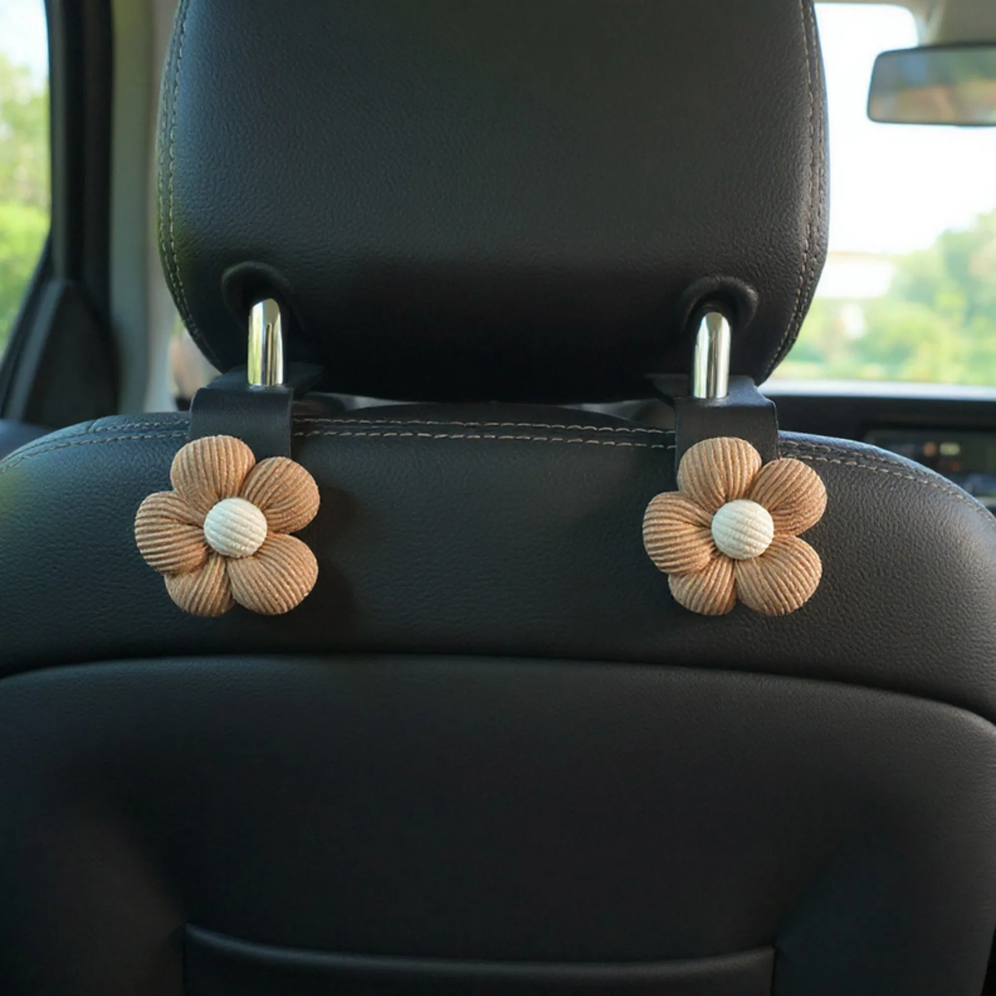 Anna-Kaci Flower Car Seat Headrest Hooks Set for Bag and Purse Hanging Organizer sold by Anna-Kaci product image thumbnail 4