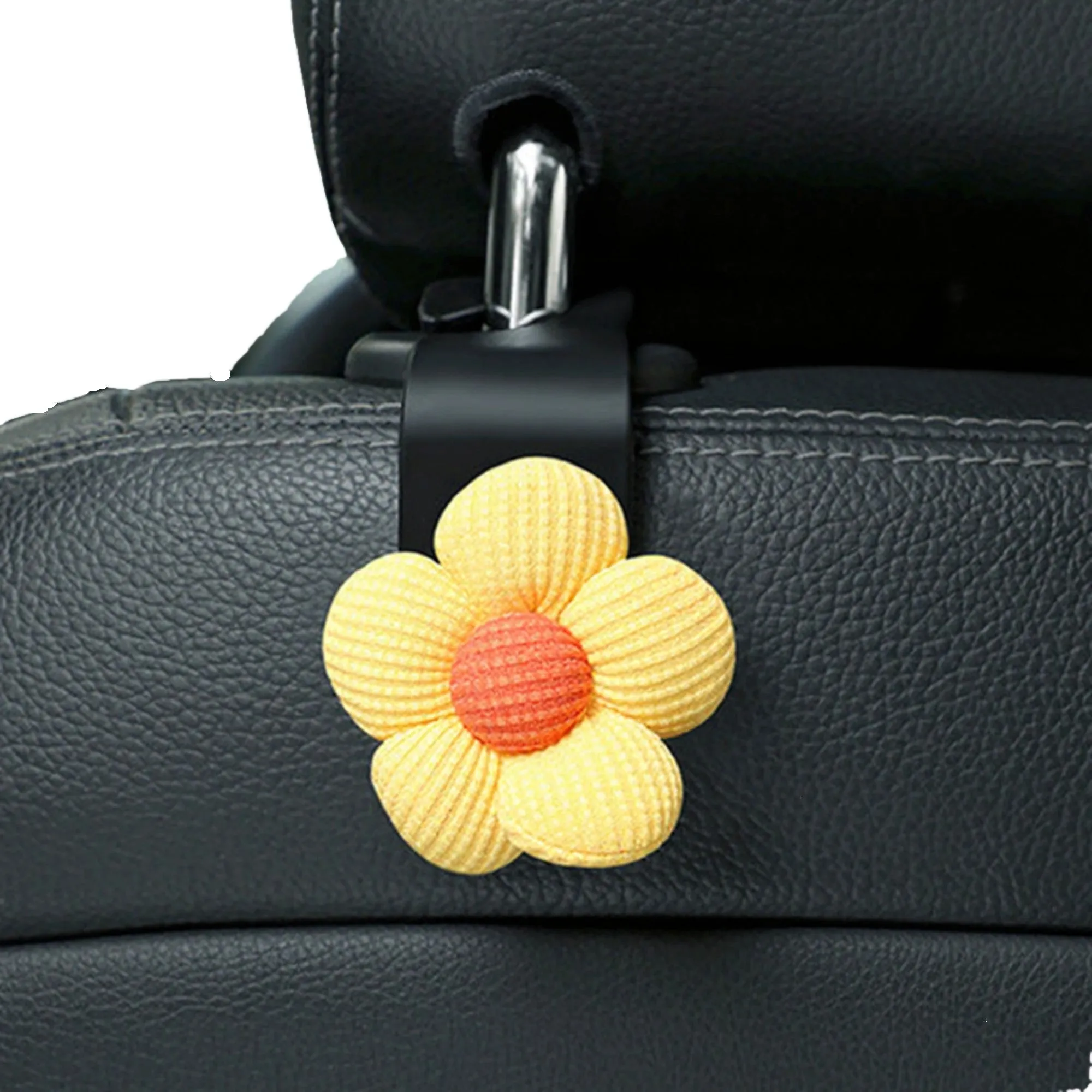 Anna-Kaci Flower Car Seat Headrest Hooks Set for Bag and Purse Hanging Organizer sold by Anna-Kaci product image thumbnail 5