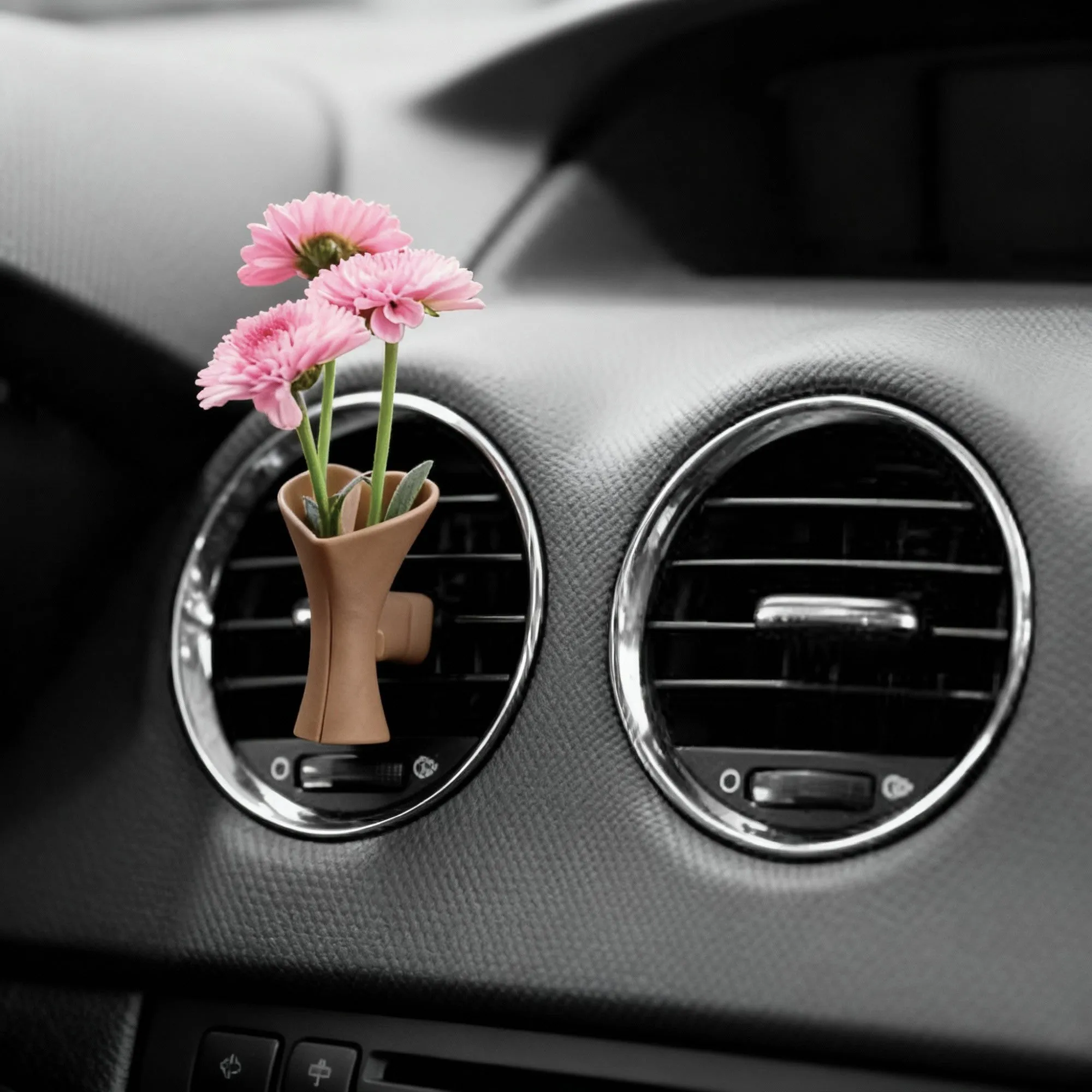 Anna-Kaci Mini Vase Car Air Vent Clip with Artificial Flowers Decorative Car Accessory sold by Anna-Kaci product image thumbnail 2