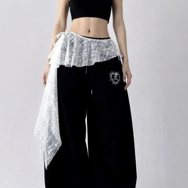 Anna-Kaci Women's Sheer Lace Overlay Belt with Side Tie Detail 78.5x2in made by Anna-Kaci