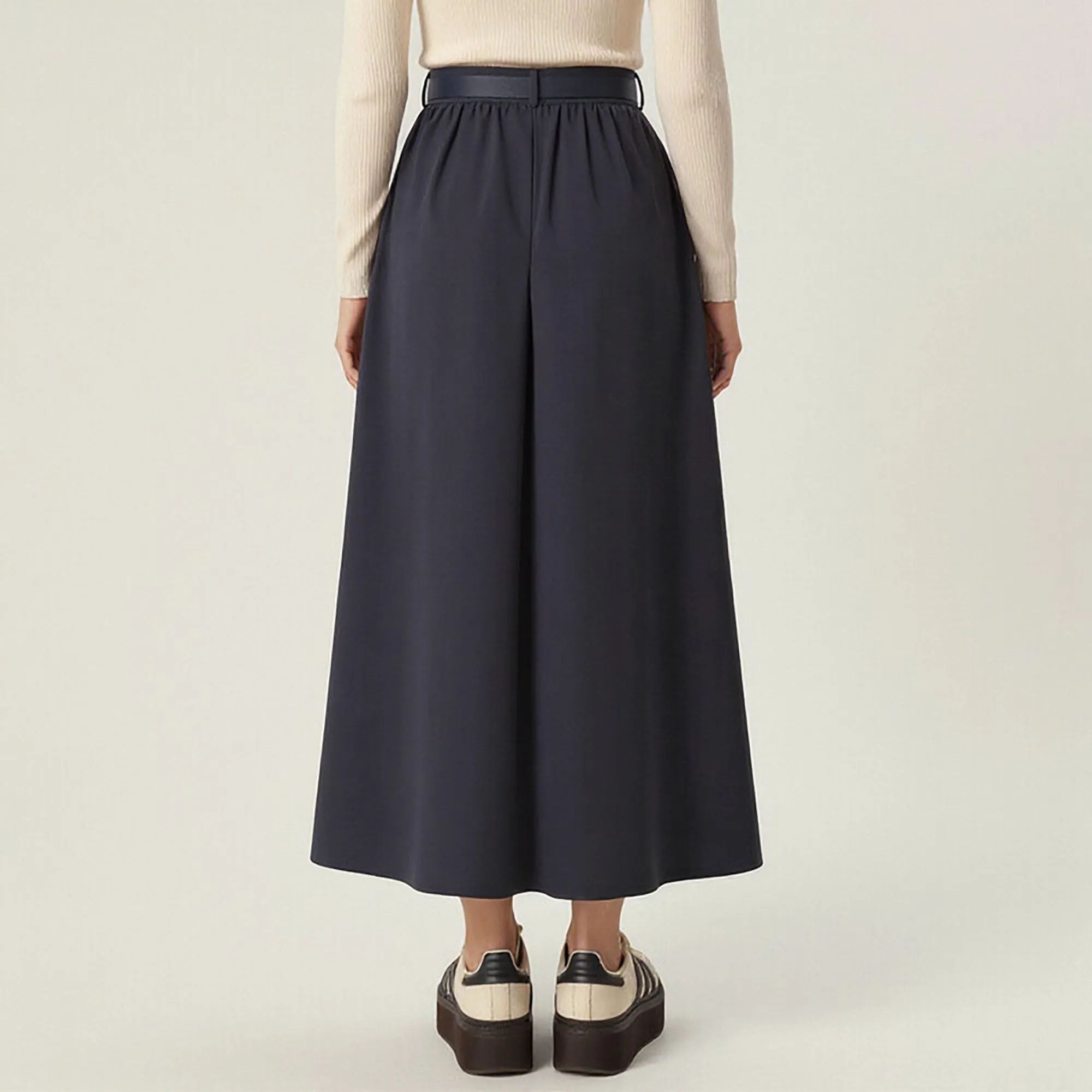 Anna-Kaci Women's High Waist Pleated Midi Skirt with Belted Waistband and Flowing A-Line Shape sold by Anna-Kaci product image thumbnail 3