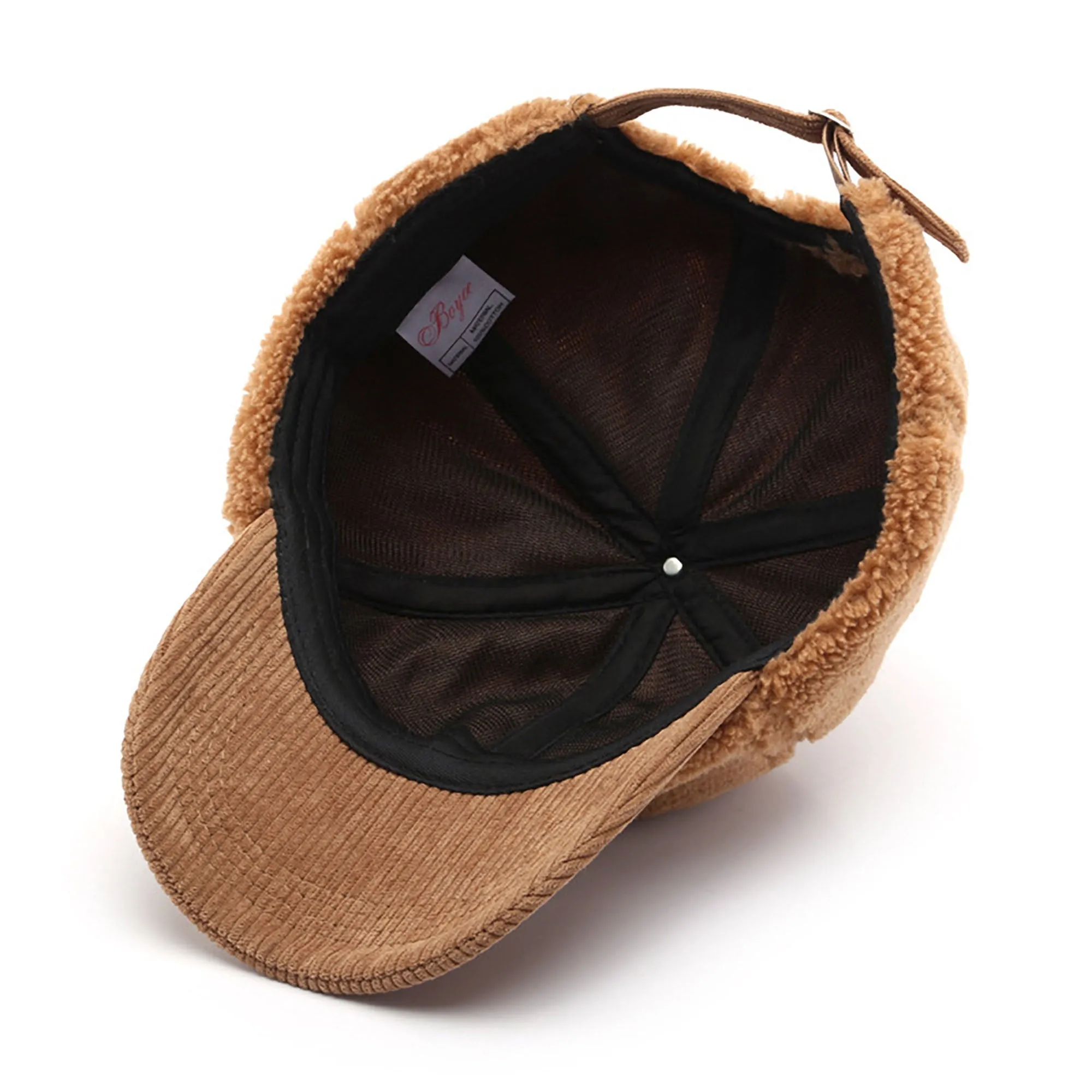 Anna-Kaci Plush High Pile Fleece Baseball Cap with Soft Textured Panels and Ribbed Brim Detail for Warmth and Comfortable Everyday Wear sold by Anna-Kaci product image thumbnail 4