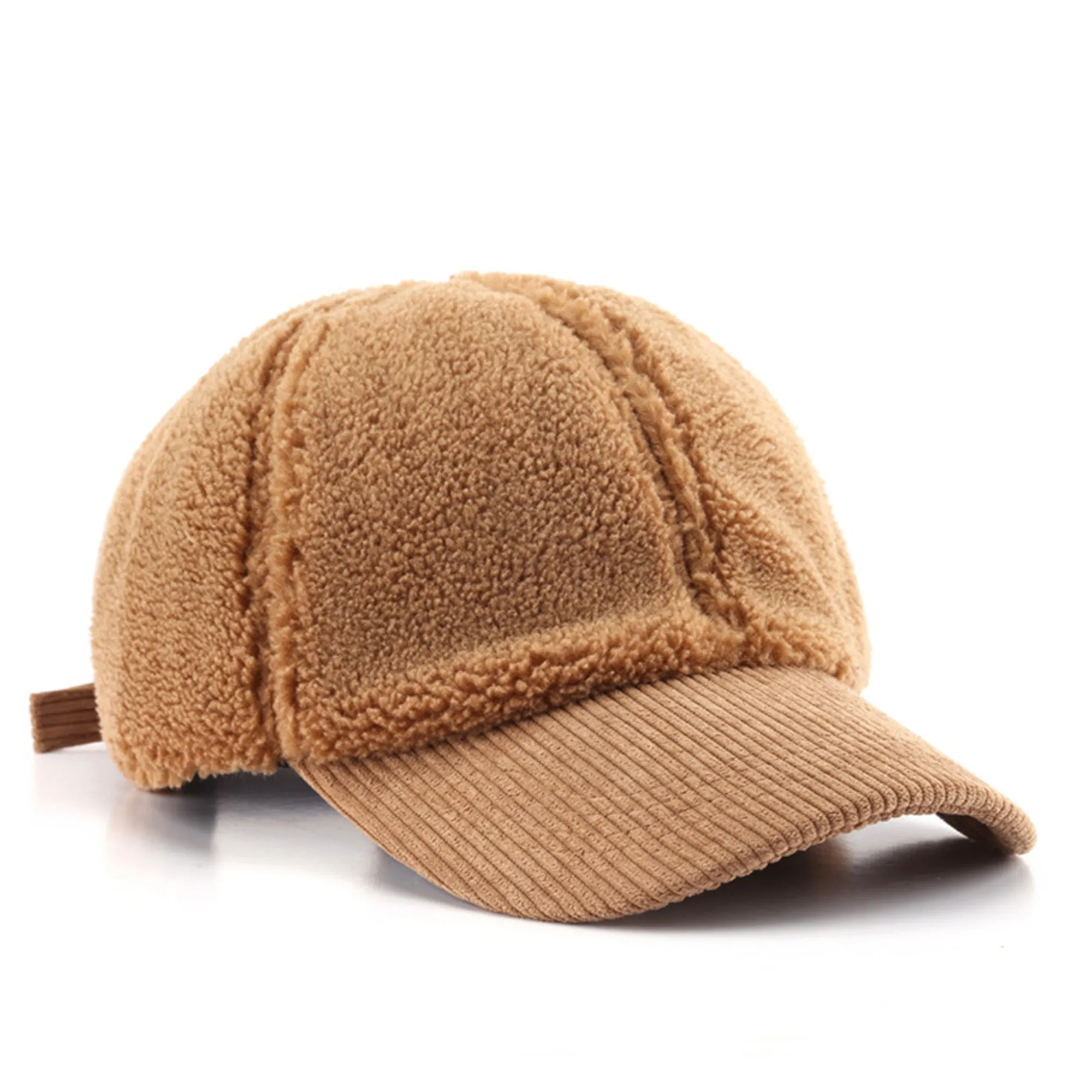 Anna-Kaci Plush High Pile Fleece Baseball Cap with Soft Textured Panels and Ribbed Brim Detail for Warmth and Comfortable Everyday Wear sold by Anna-Kaci