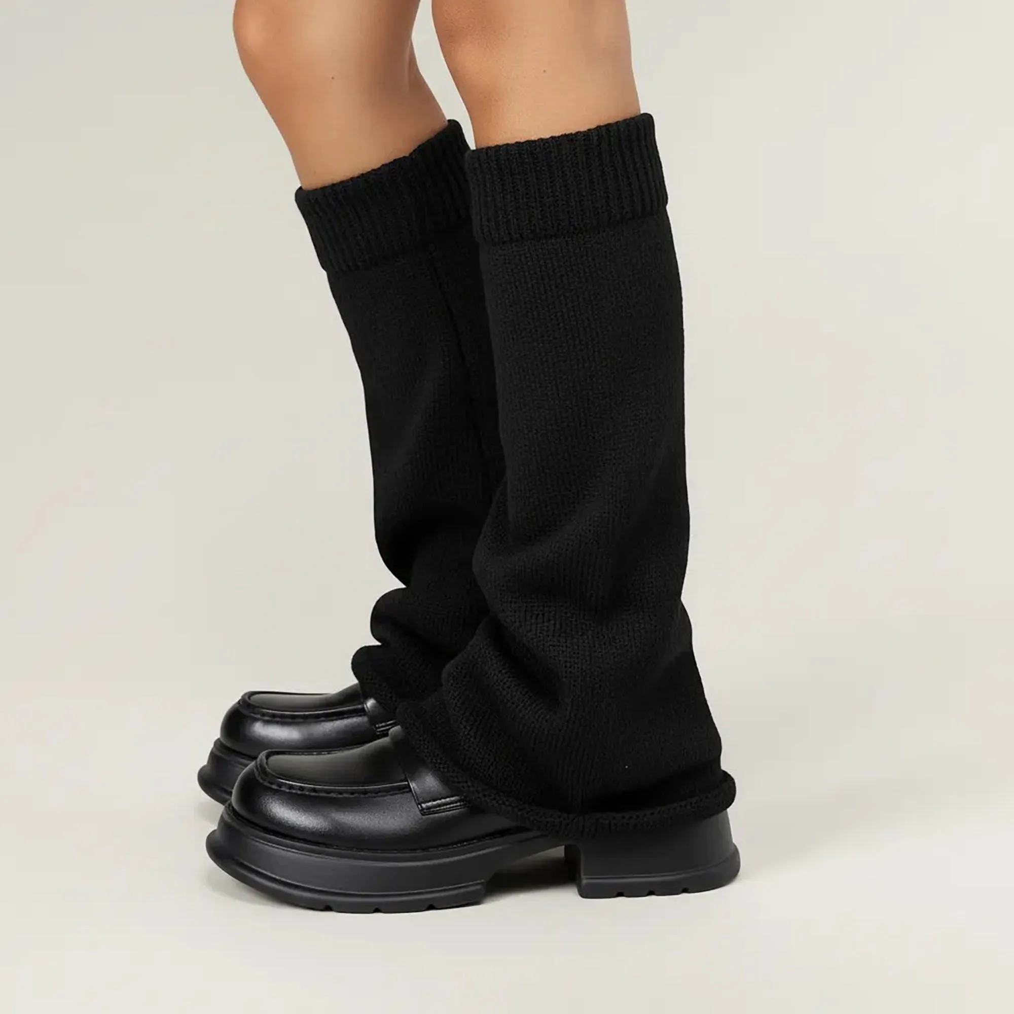 Anna-Kaci Women's Ribbed Knit Leg Warmers Slouchy Pull-On Boot Cover Winter Fashion Accessory sold by Anna-Kaci product image thumbnail 4