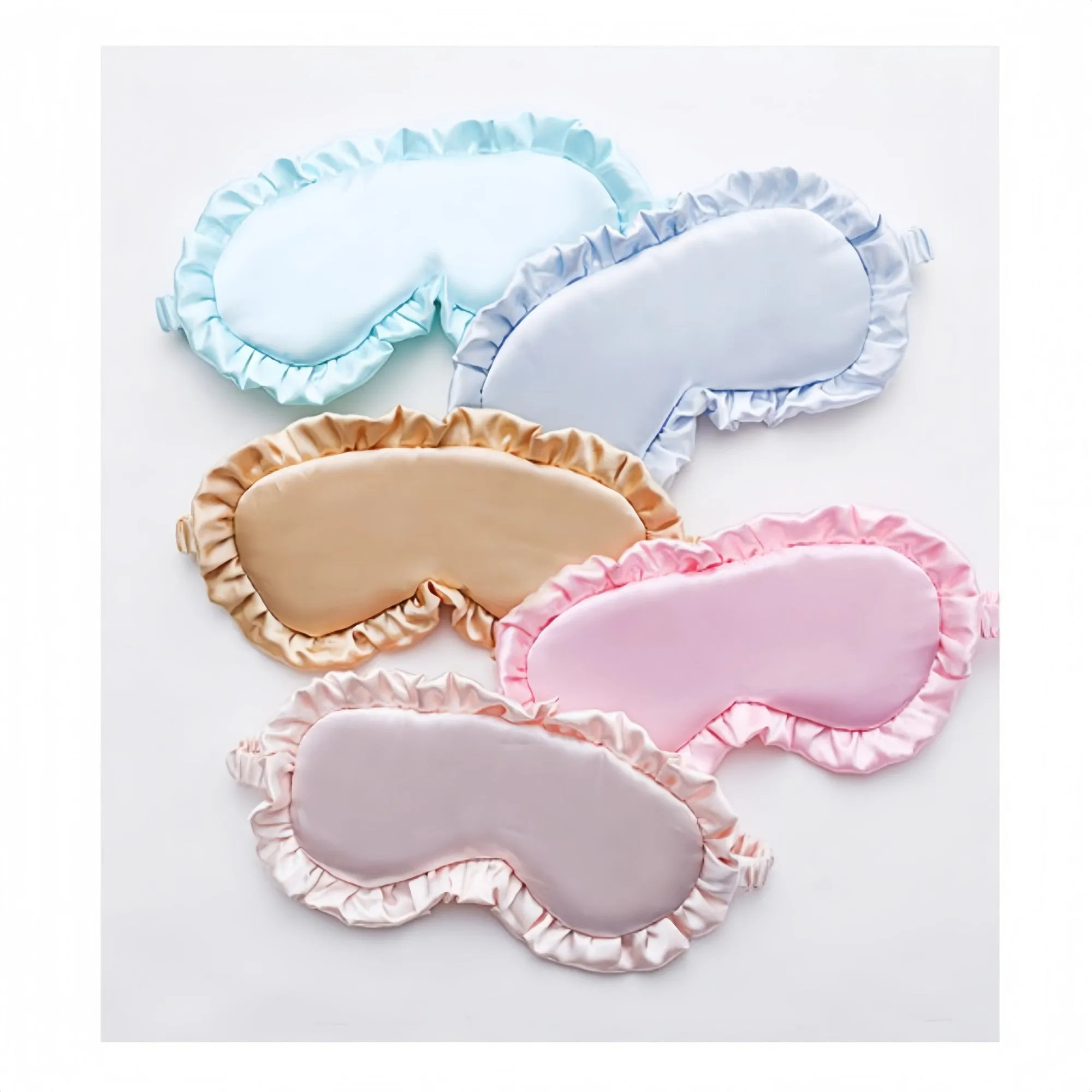 Anna-Kaci Women's 2-Piece Set Satin Sleep Eye Mask with Soft Padded Design and Elastic Strap for Comfortable Light Blocking sold by Anna-Kaci product image thumbnail 5