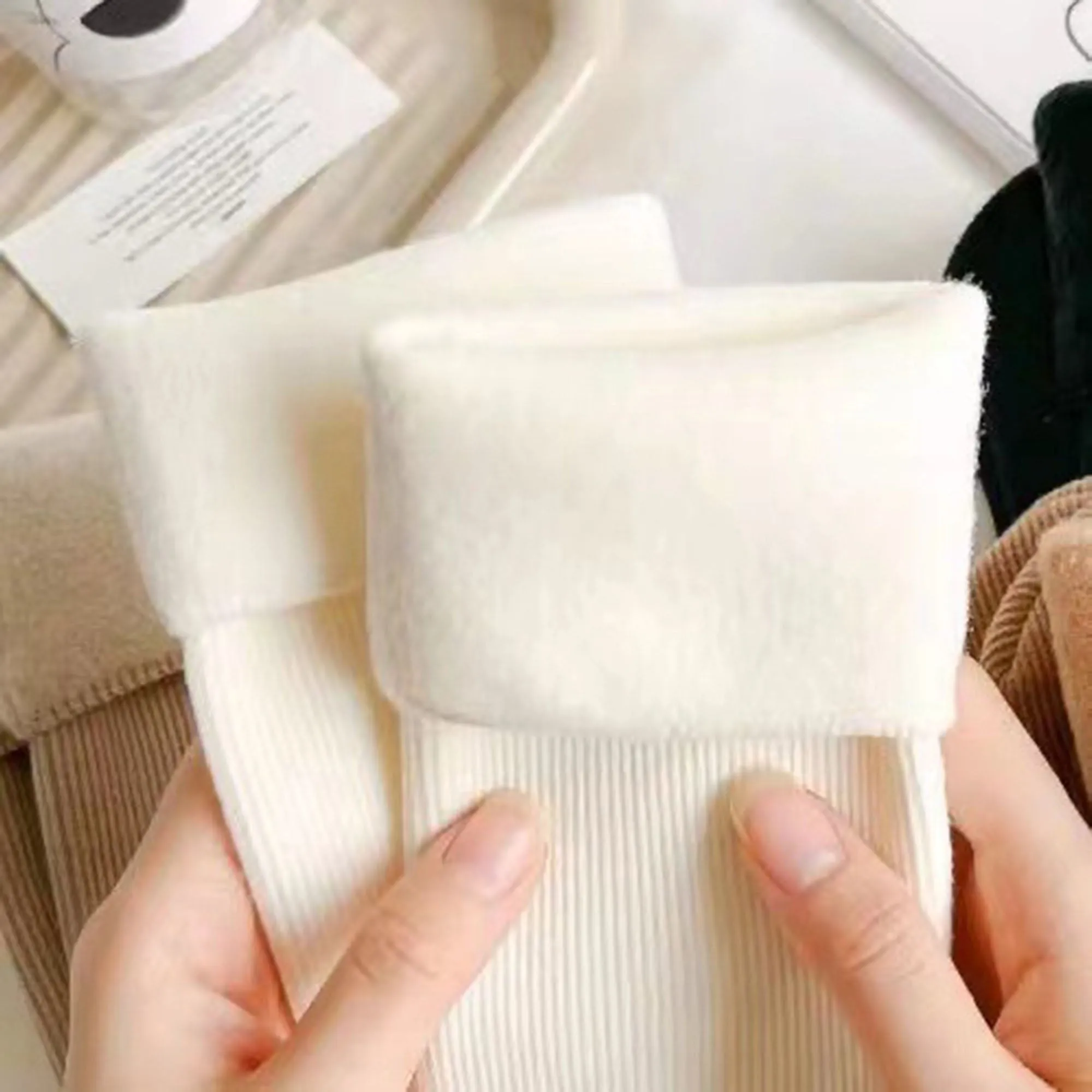 Anna-Kaci 3-Pair Soft Ribbed Crew Socks Set with Stretch Comfort Fabric, Reinforced Cuffs, Breathable Knit Design and Everyday Cozy Wear Giftable Pack sold by Anna-Kaci product image thumbnail 2