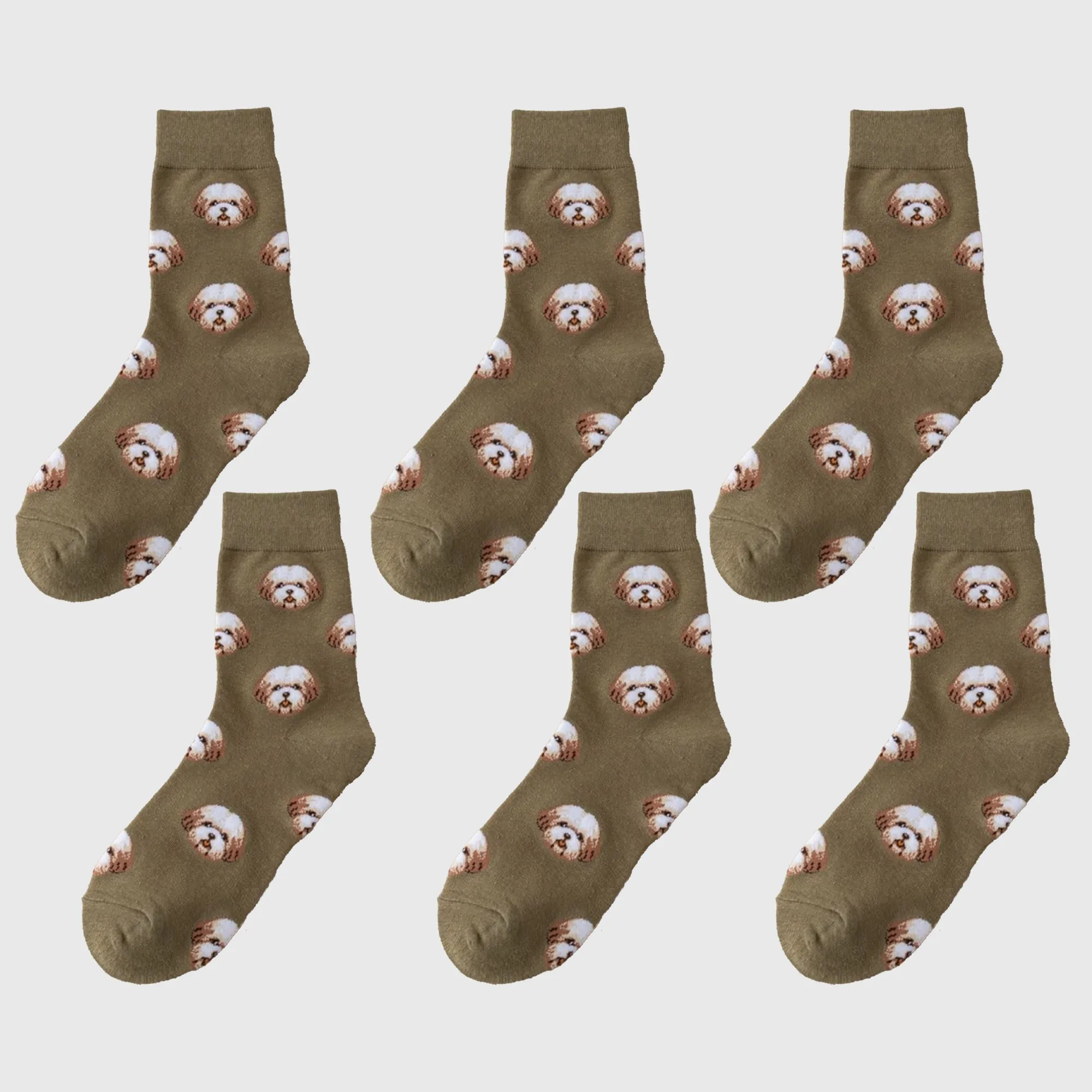 Anna-Kaci 6pk Women's Cute Dog Breed Crew Socks sold by Anna-Kaci product image thumbnail 4