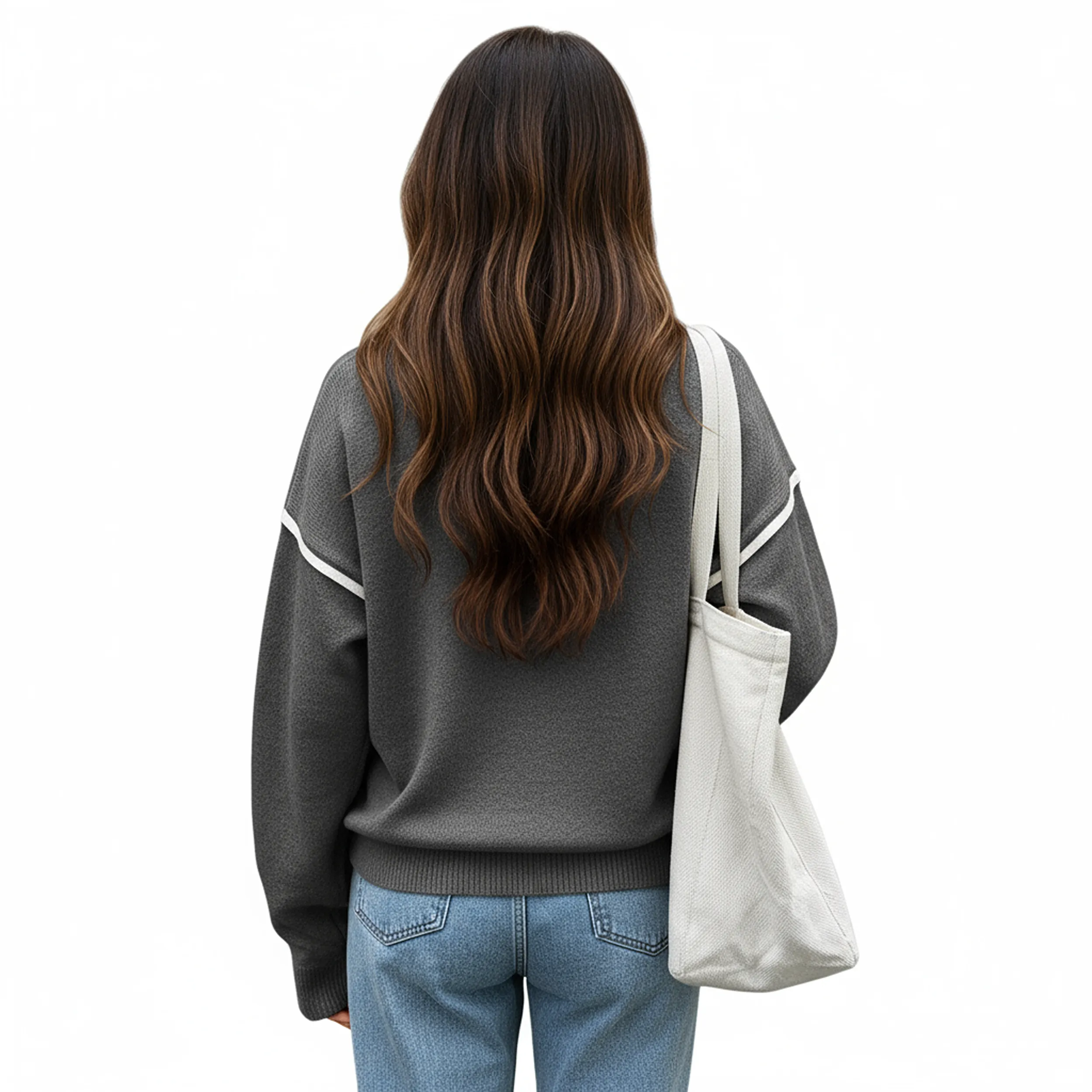 Anna-Kaci Women's Long Sleeve Pullover Knit Top with Quarter Zip Front Contrast Trim and Ribbed Hem sold by Anna-Kaci product image thumbnail 3