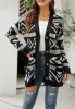 Aztec Print Button Down Cardigan sold by Anna-Kaci