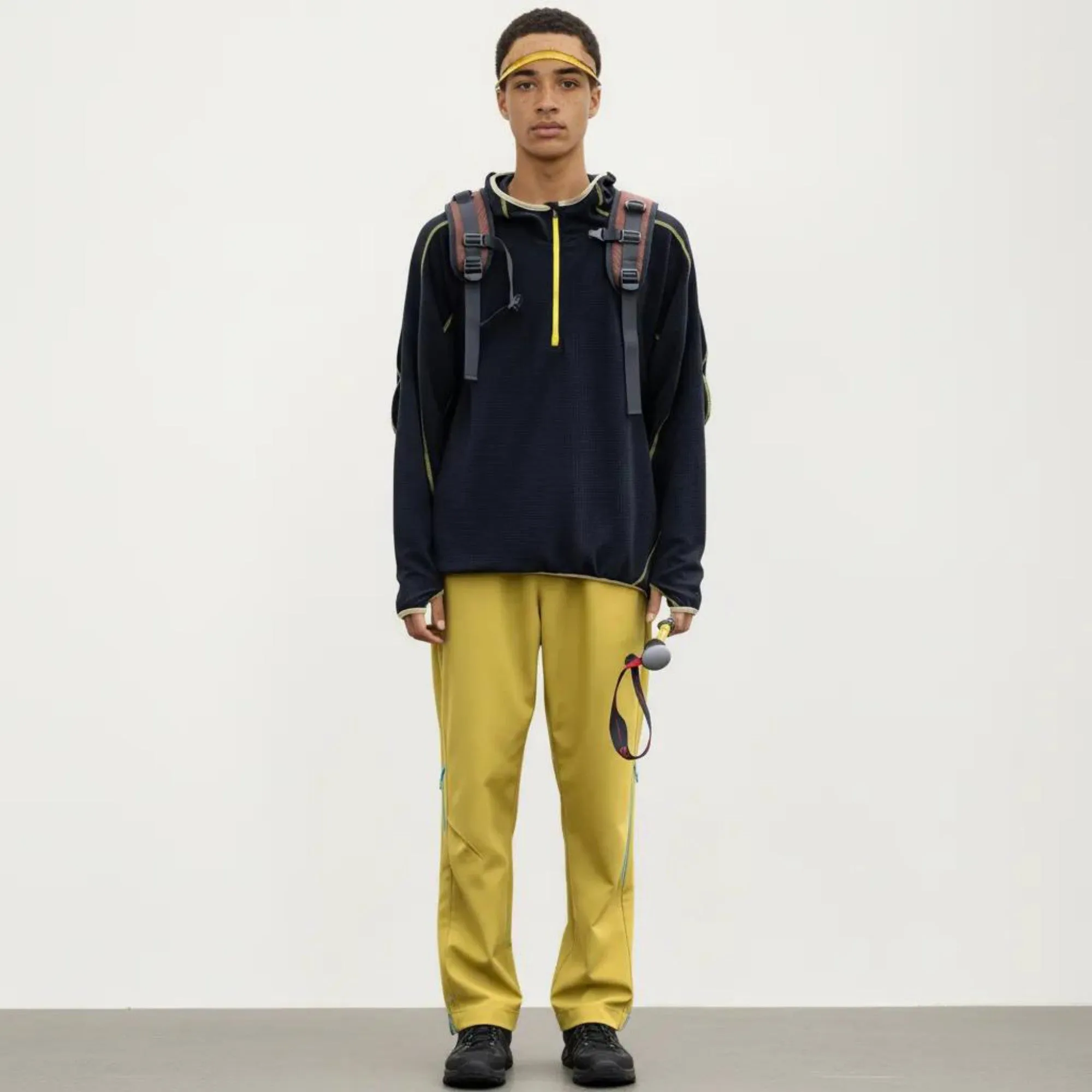 Anna-Kaci Active Men's Hooded Long Sleeve Pullover Top with Half Zip Front and Contrast Seam Detailing sold by Anna-Kaci product image thumbnail 3