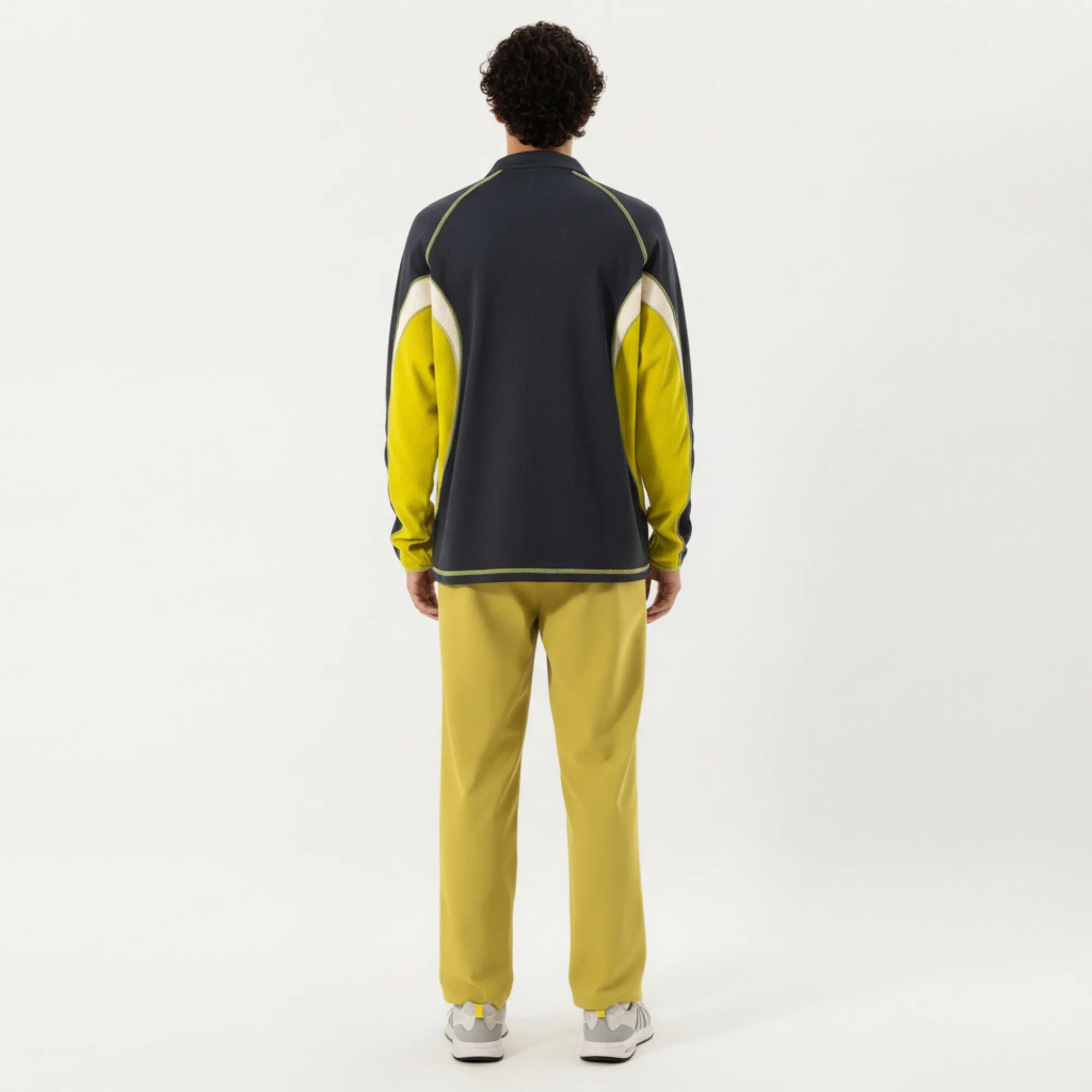 Anna-Kaci Active Men's Long Sleeve Half Zip Pullover Top with Color Block Panels and Contrast Seam Detailing sold by Anna-Kaci product image thumbnail 4