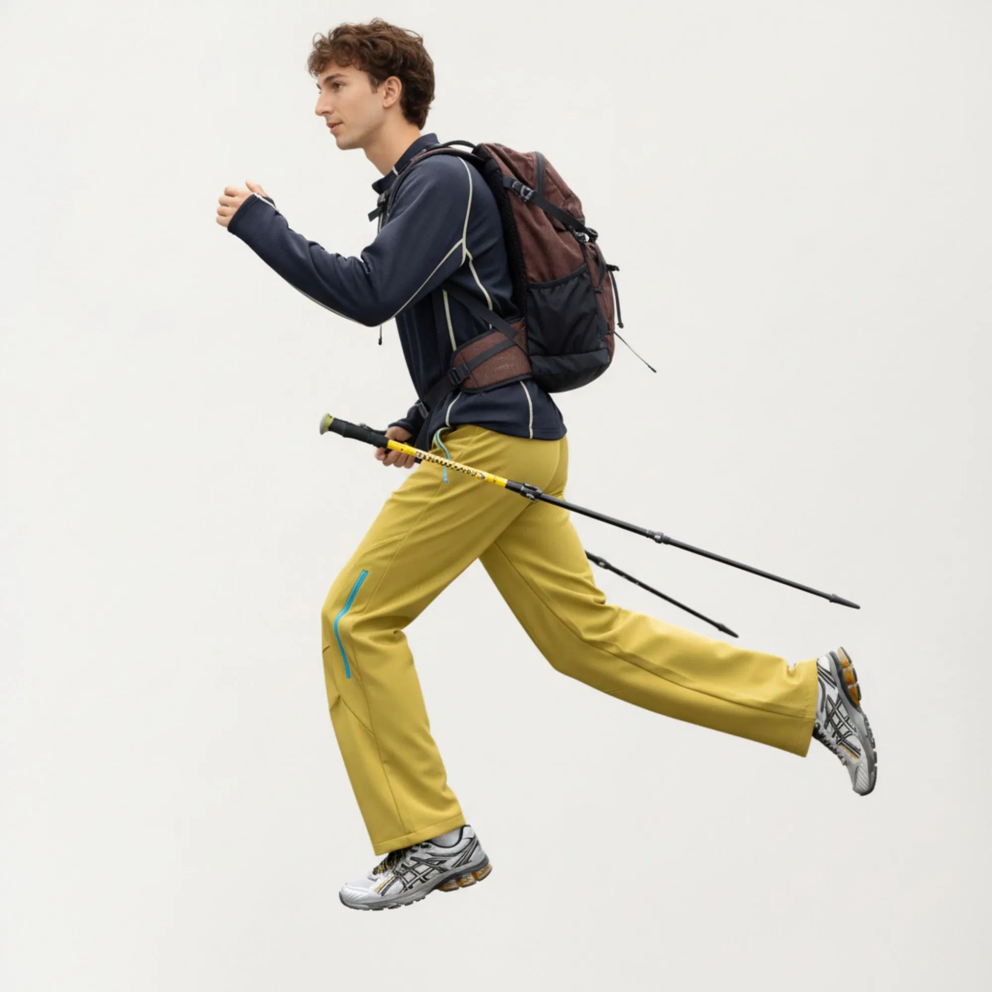 Anna-Kaci Active Men's Long Sleeve Half Zip Pullover Top with Textured Knit Fabric and Contrast Seam Detailing sold by Anna-Kaci product image thumbnail 3