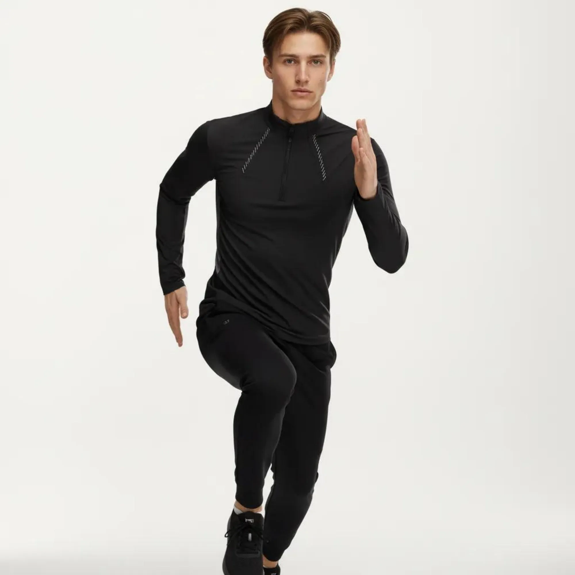 Anna-Kaci Active Men's Long Sleeve Half Zip Performance Top with Lightweight Stretch Knit Fabric sold by Anna-Kaci product image thumbnail 4