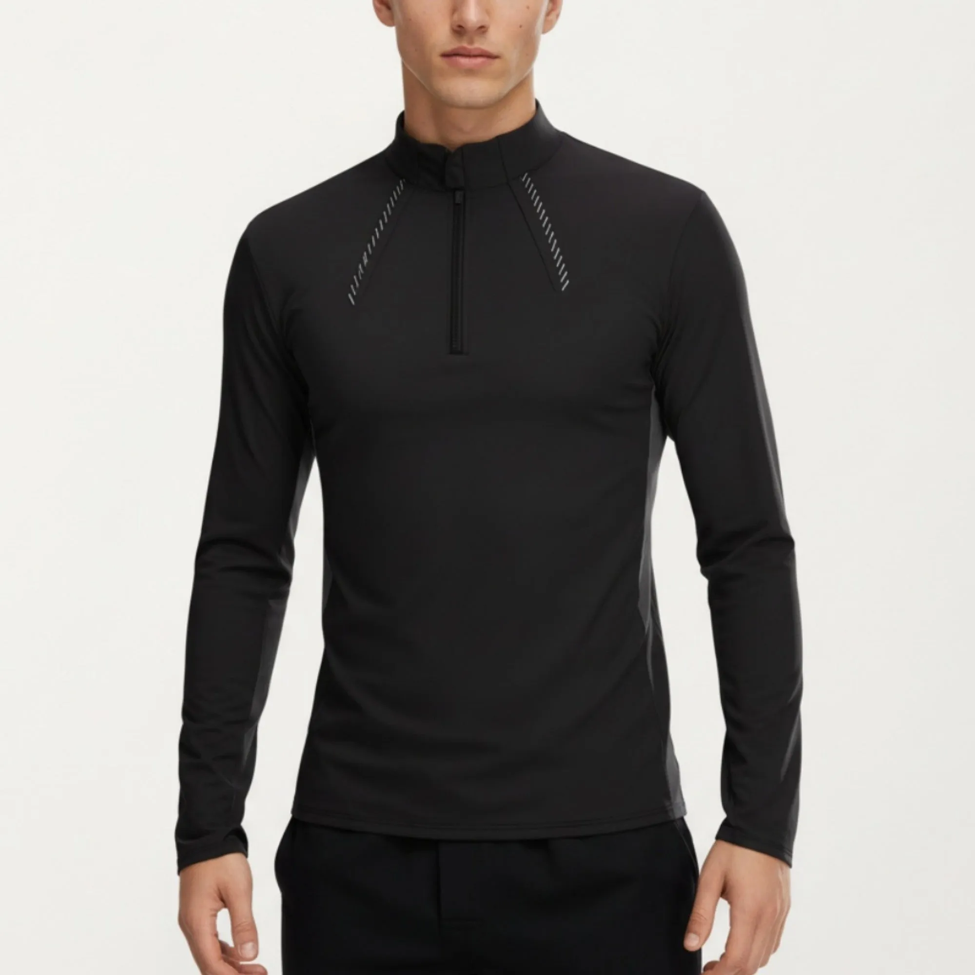 Anna-Kaci Active Men's Long Sleeve Half Zip Performance Top with Lightweight Stretch Knit Fabric sold by Anna-Kaci