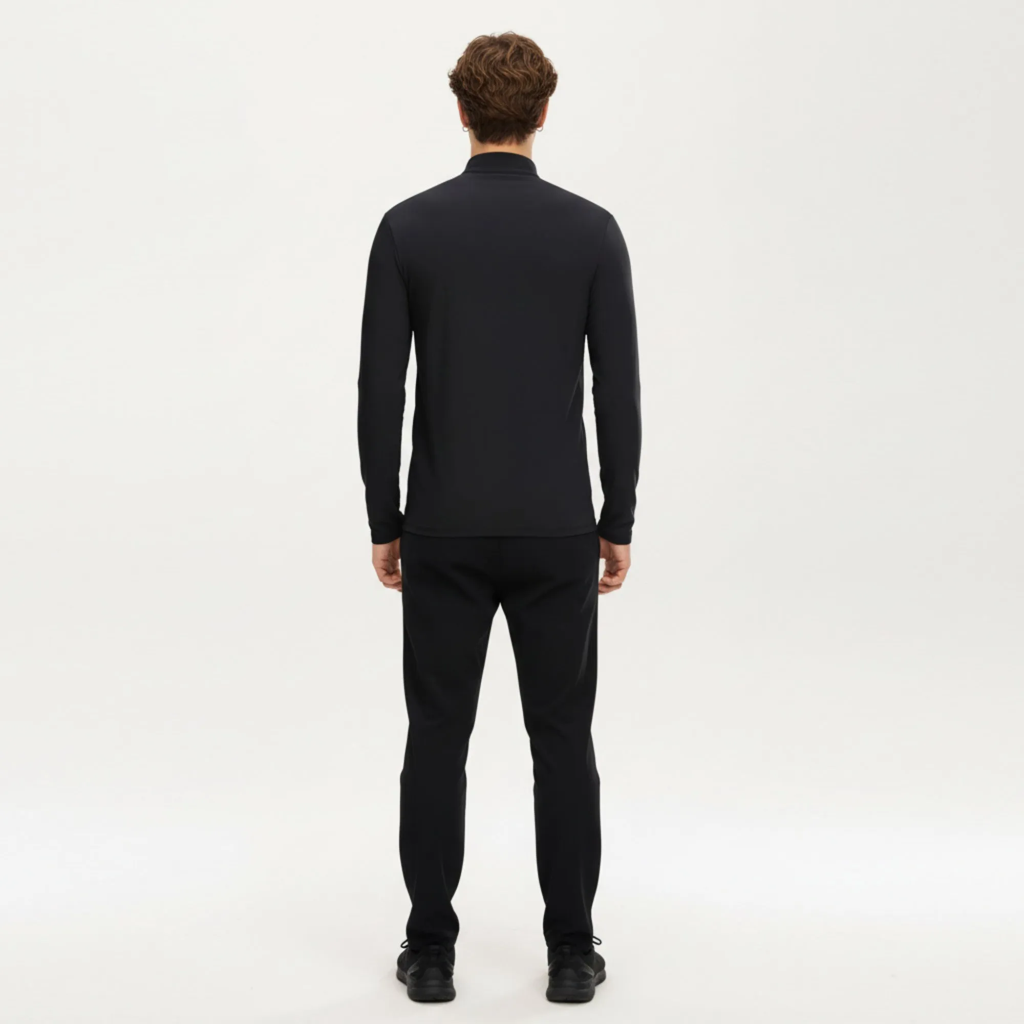 Anna-Kaci Active Men's Long Sleeve Half Zip Performance Top with Secure Chest Pocket and Stretch Knit Fabric sold by Anna-Kaci product image thumbnail 3