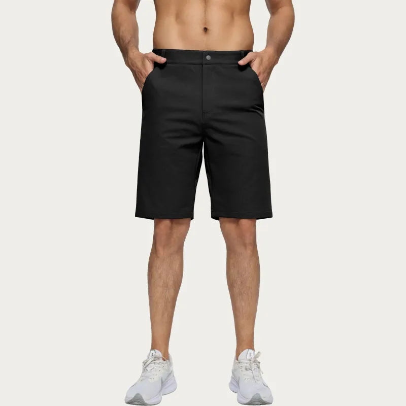 Anna-Kaci Men's Performance Stretch Shorts with Button Waist Closure and Tailored Athletic Fit sold by Anna-Kaci