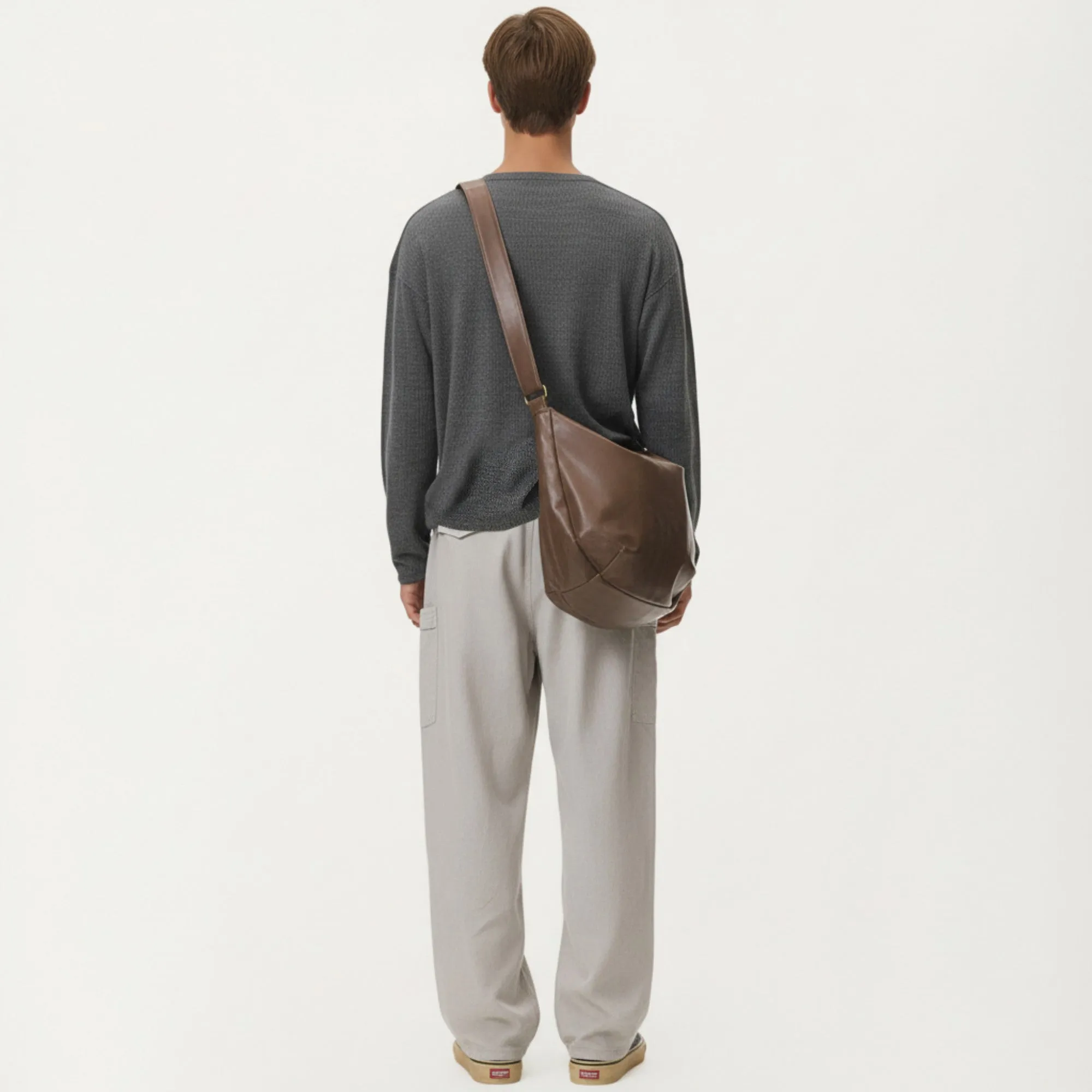 Anna-Kaci Men's Long Sleeve Pullover Top with Layered Notch Neckline and Relaxed Fit sold by Anna-Kaci product image thumbnail 3