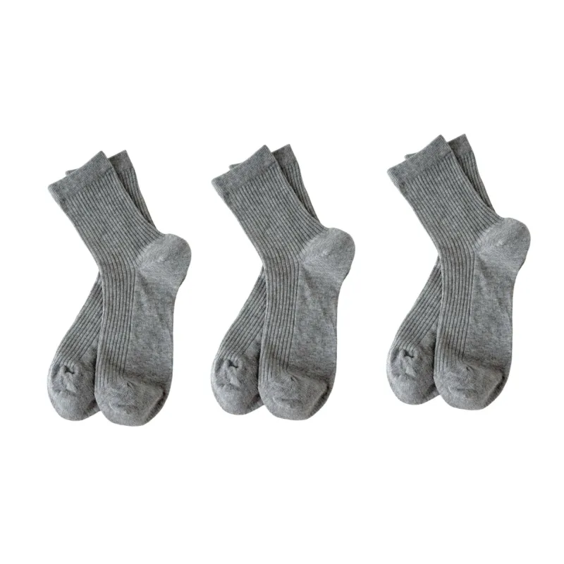 Anna-Kaci Women's 3-Pair Ribbed Crew Socks Soft Stretch Knit Classic Everyday Comfort Sock Set sold by Anna-Kaci