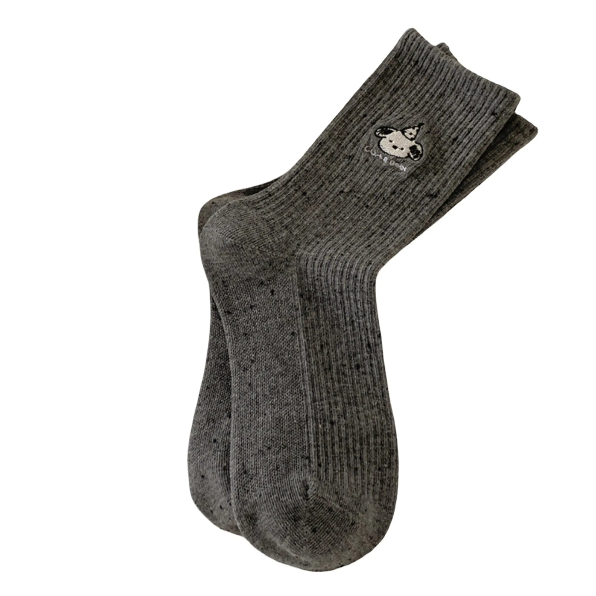 Anna-Kaci Women's 4-Pair Ribbed Crew Socks with Speckled Knit Cartoon Graphic Soft Knit Everyday Sock Set sold by Anna-Kaci product image thumbnail 4
