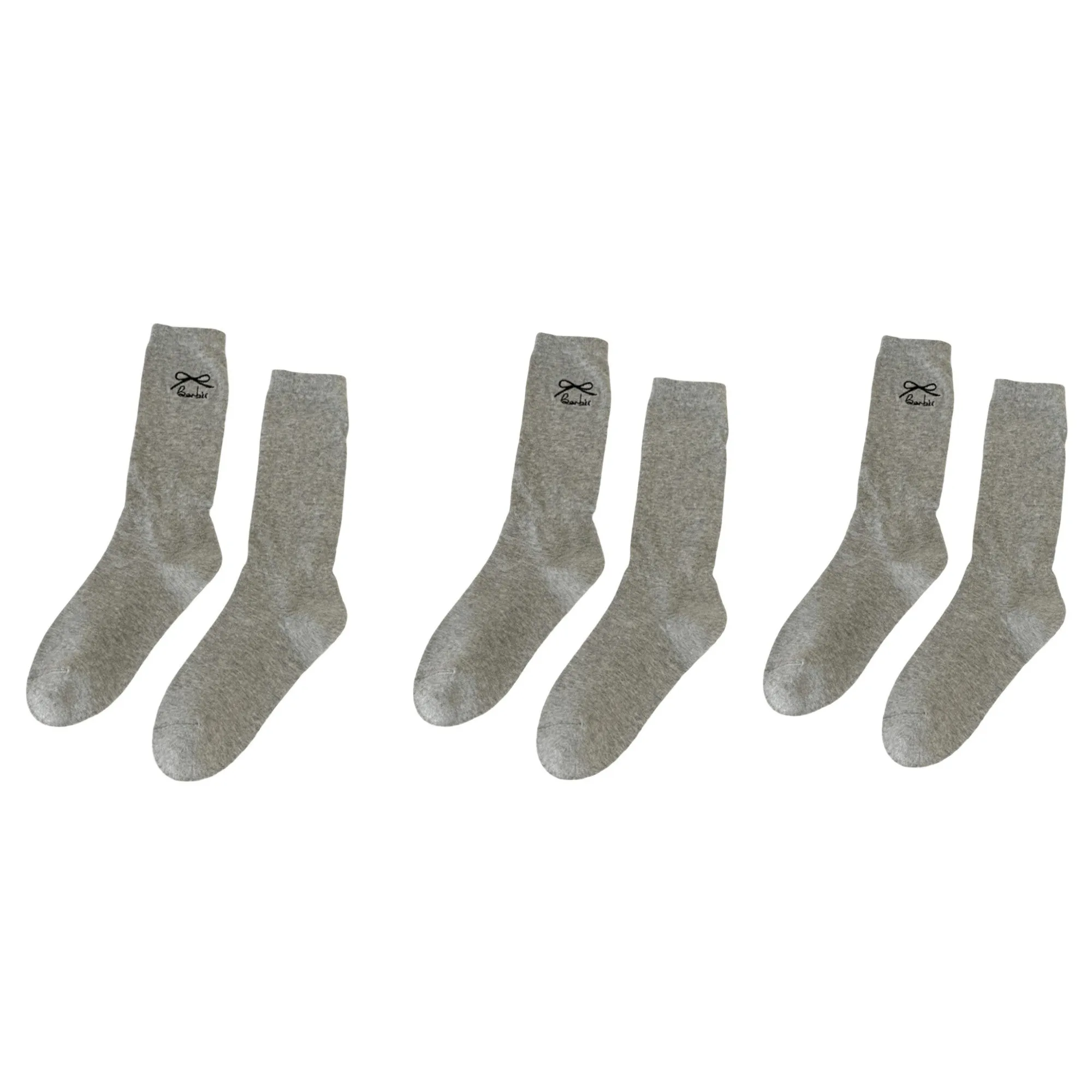 Anna-Kaci Women's 3-Pair Minimalist Crew Socks with Embroidered Bow Detail Soft Knit Everyday Comfort Sock Set sold by Anna-Kaci product image thumbnail 5
