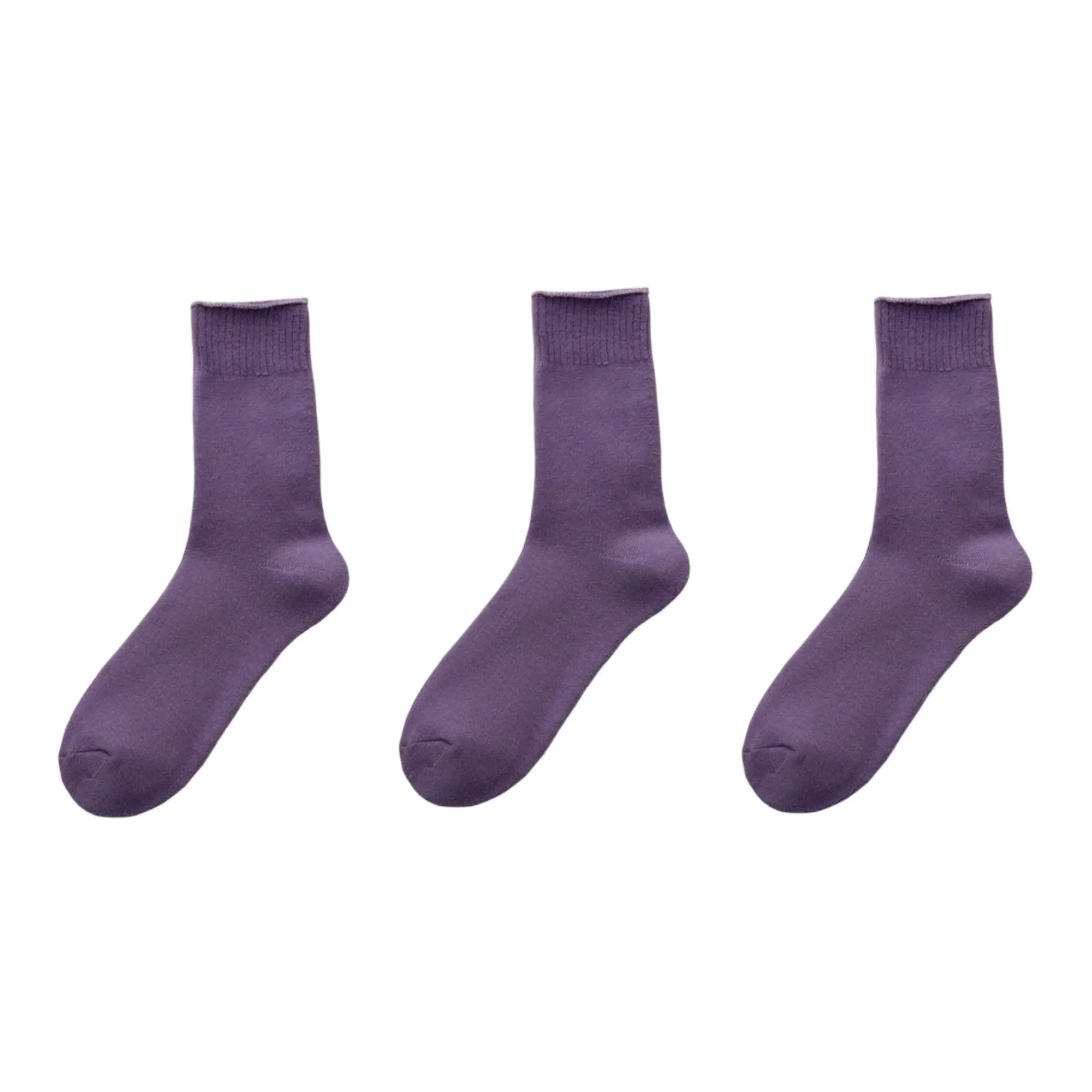 Anna-Kaci Women's 3-Pair Crew Socks Soft Knit Fabric Ribbed Cuff Comfortable Everyday Wear Giftable Basic Sock Set sold by Anna-Kaci