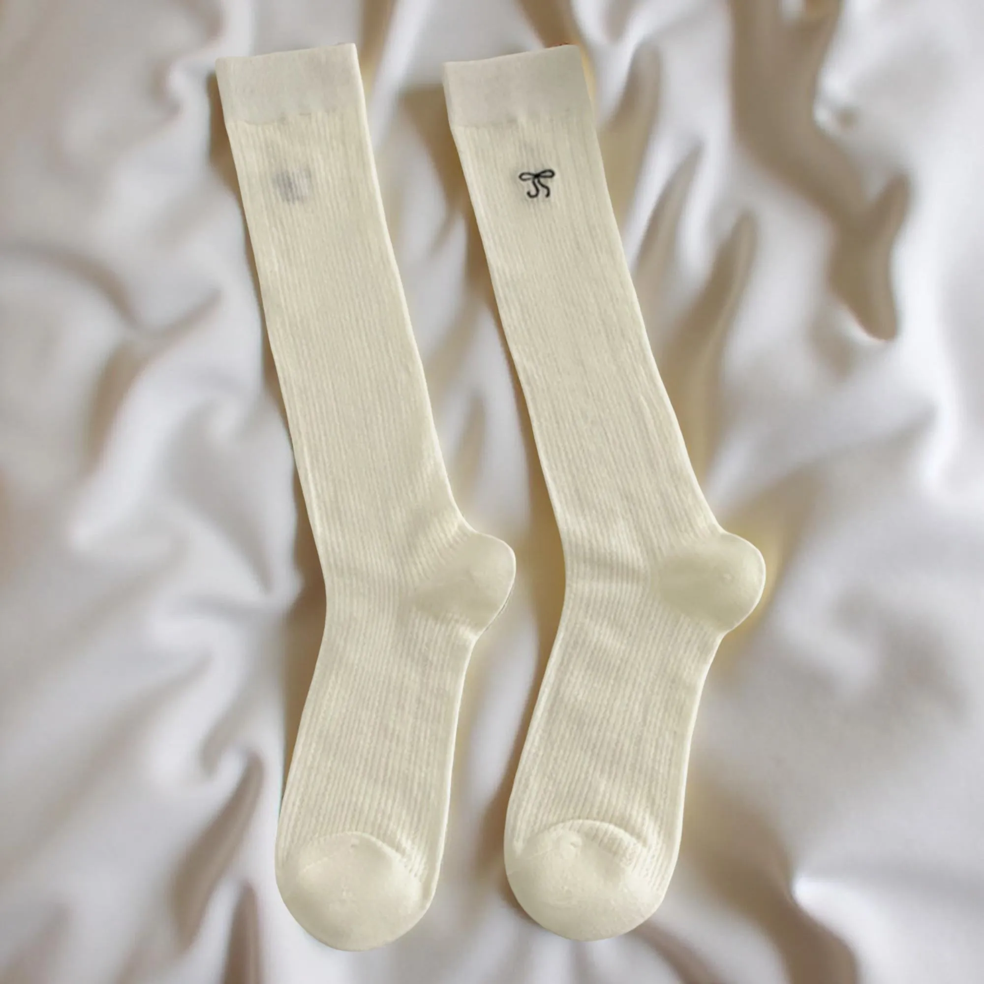 Anna-Kaci Women's Ribbed Knit Knee High Socks 4 Pair Set Soft Stretch Minimal Logo Tall Socks sold by Anna-Kaci product image thumbnail 2