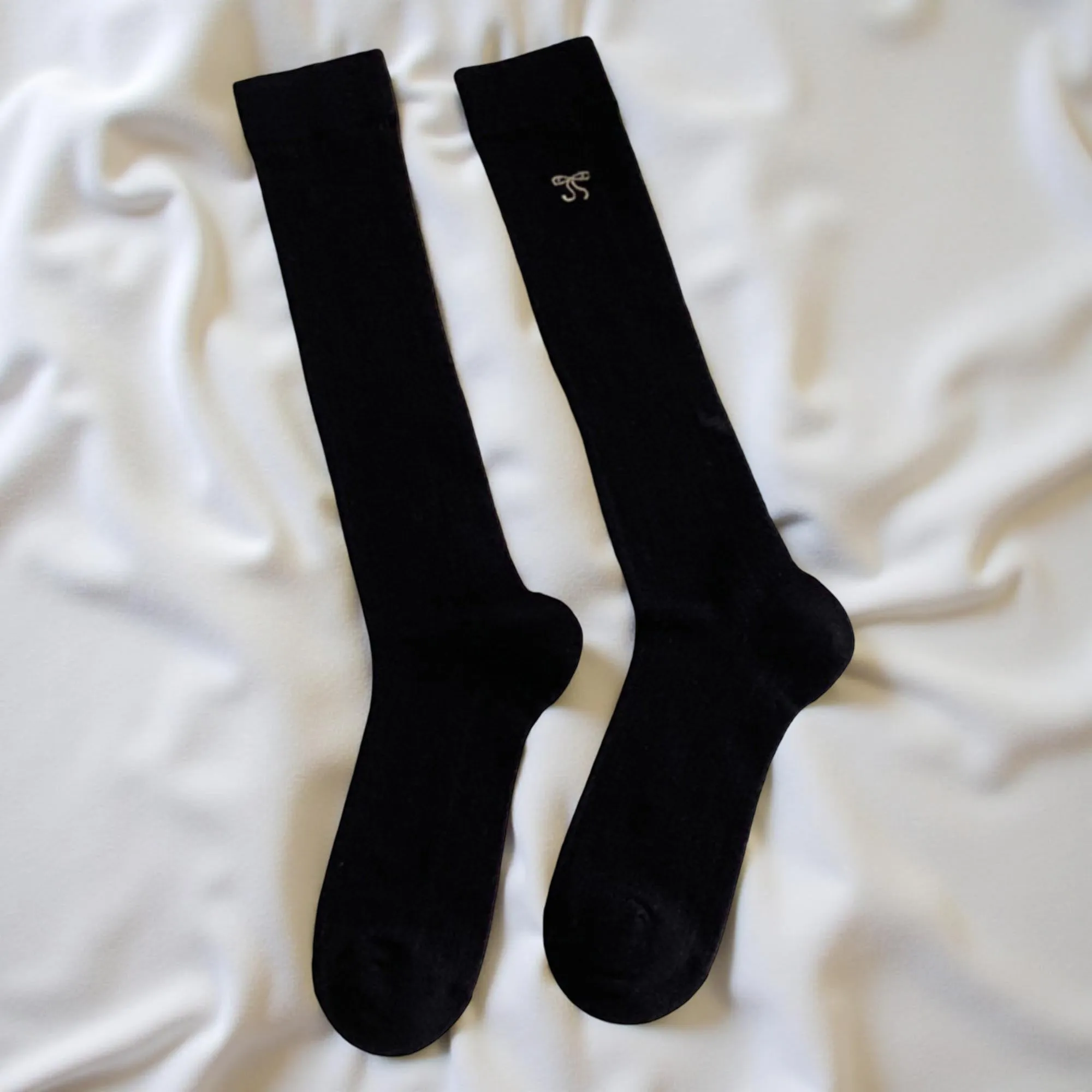 Anna-Kaci Women's Ribbed Knit Knee High Socks 4 Pair Set Soft Stretch Minimal Logo Tall Socks sold by Anna-Kaci product image thumbnail 3