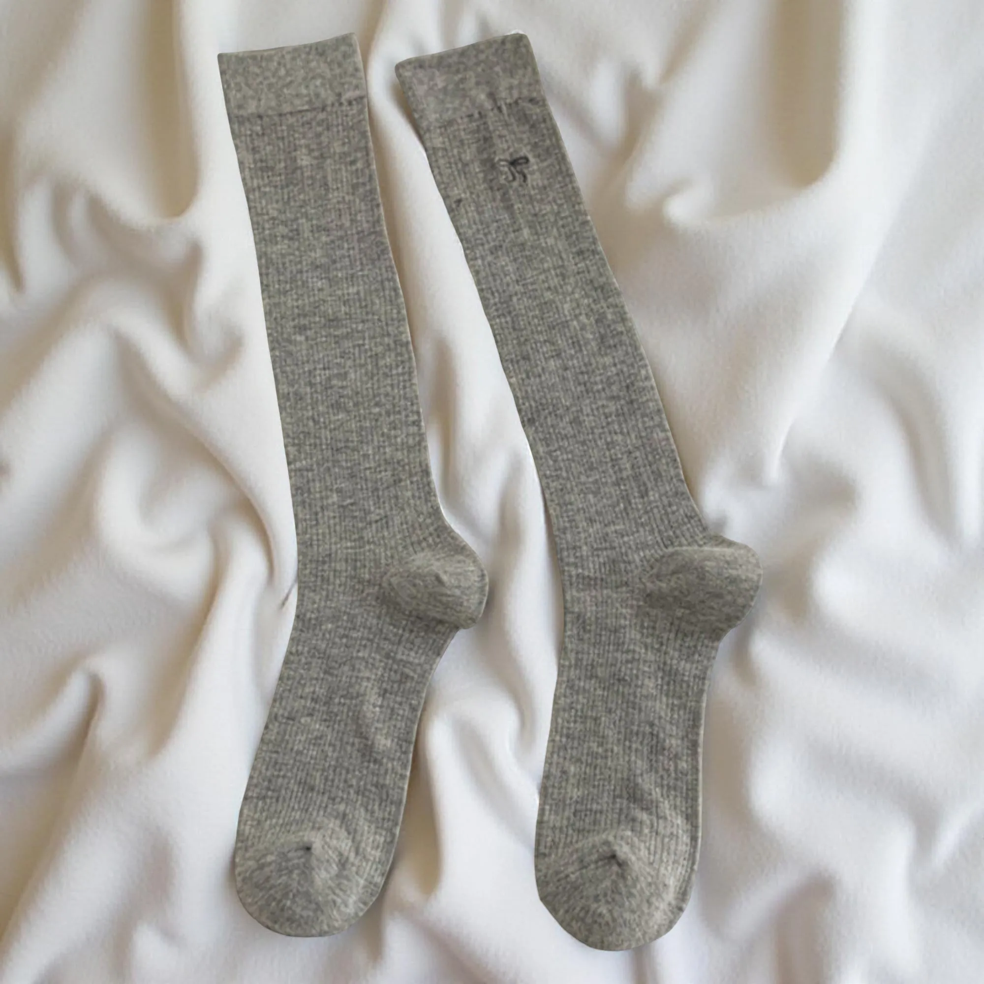 Anna-Kaci Women's Ribbed Knit Knee High Socks 4 Pair Set Soft Stretch Minimal Logo Tall Socks sold by Anna-Kaci product image thumbnail 4