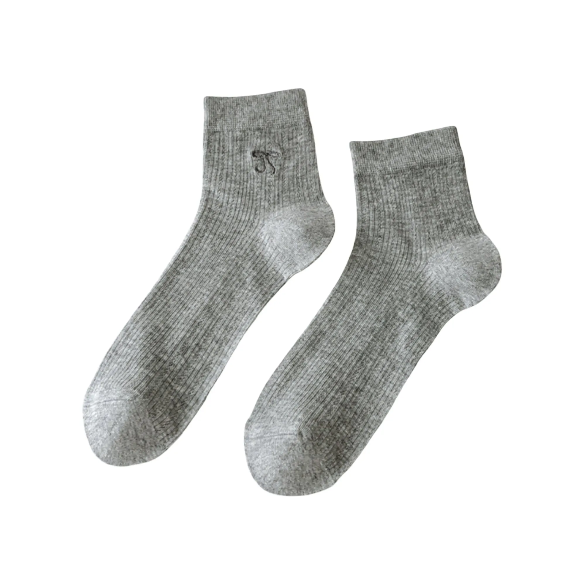 Anna-Kaci Women's Ribbed Crew Socks 5 Pair Soft Stretch Knit with Embroidered Bow Detail sold by Anna-Kaci product image thumbnail 3
