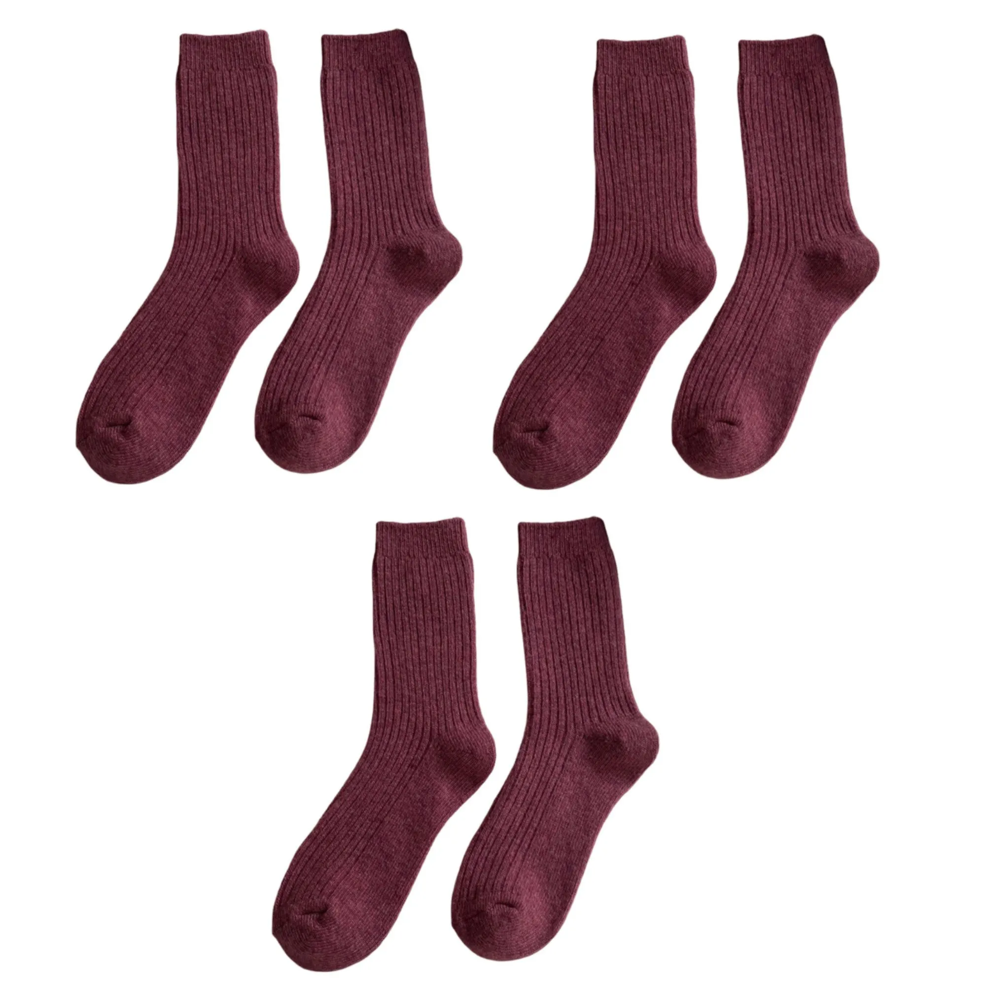 Anna-Kaci Women's Ribbed Crew Socks 3 Pair Soft Stretch Knit Classic Everyday Comfort Fit sold by Anna-Kaci product image thumbnail 5