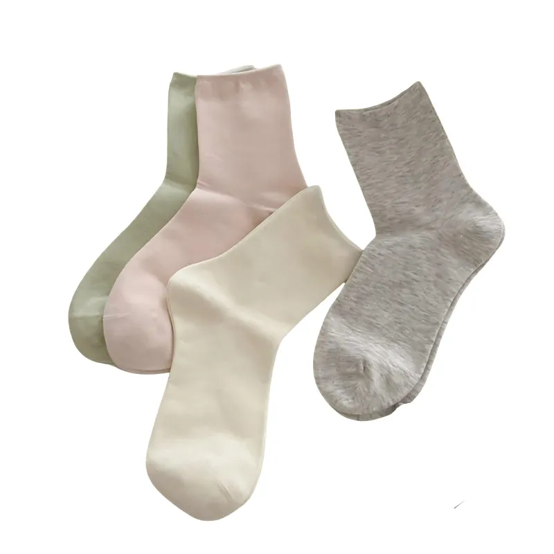 Anna-Kaci Women's 4-Pair Crew Socks Set Smooth Knit Stretch Fabric Lightweight Everyday Essentials sold by Anna-Kaci
