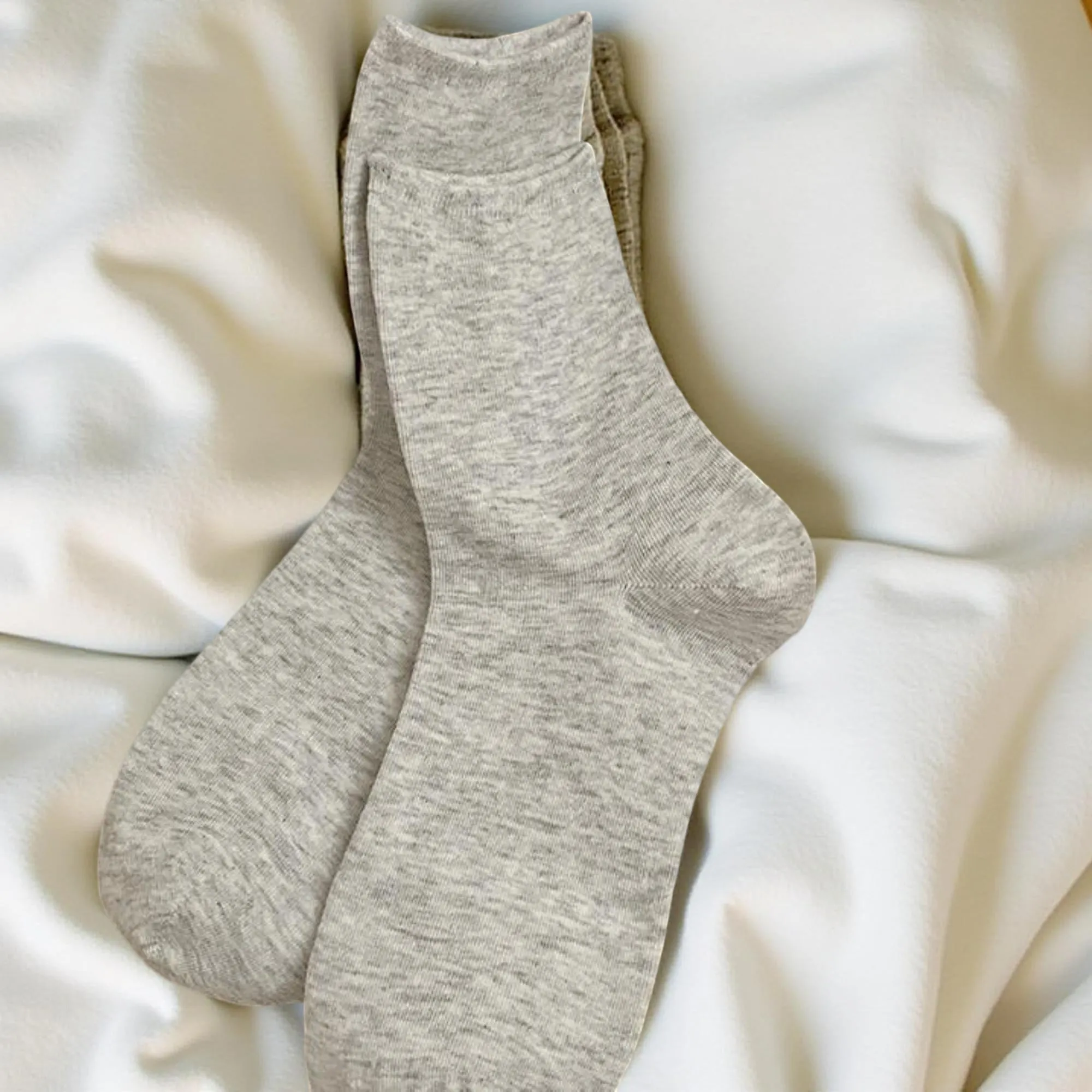 Anna-Kaci Women's 4-Pair Crew Socks Set Smooth Knit Stretch Fabric Lightweight Everyday Essentials sold by Anna-Kaci product image thumbnail 3