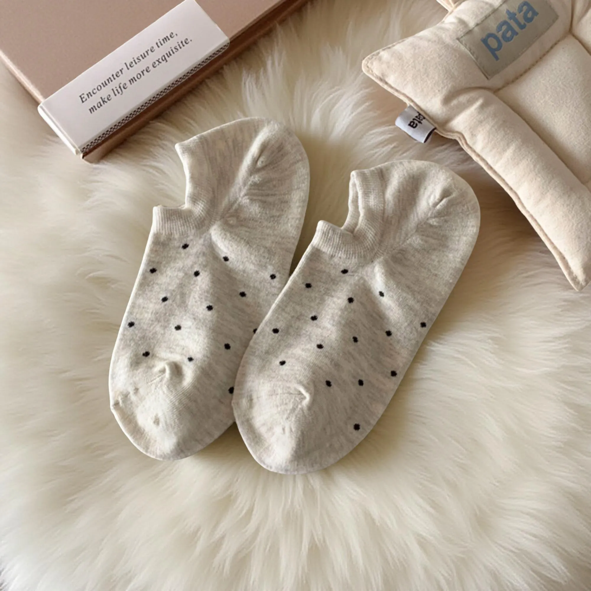 Anna-Kaci Women's 6-Pair Low Cut Ankle Socks Set with Polka Dot Pattern Soft Stretch Everyday Essentials sold by Anna-Kaci product image thumbnail 4