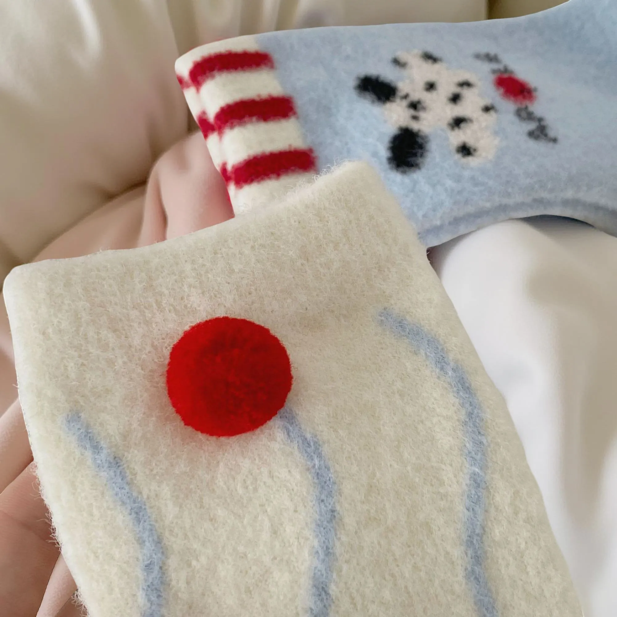 Anna-Kaci Women's 4-Pair Plush Crew Socks Set with Cute Character Designs Soft Fleece Texture and Cozy Everyday Fit sold by Anna-Kaci product image thumbnail 4