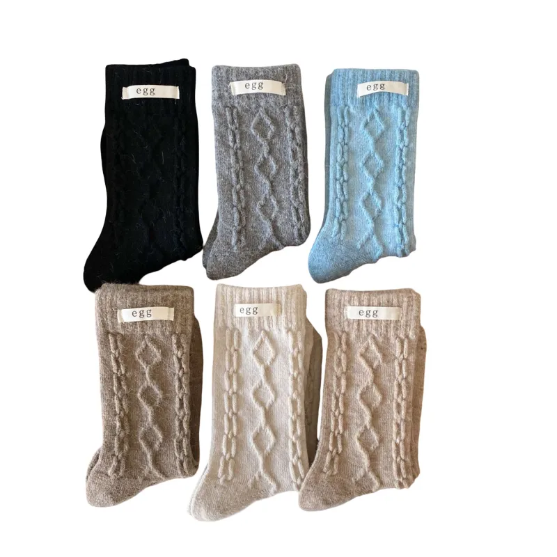 Anna-Kaci Women's 6-Pair Cable Knit Crew Socks Soft Stretch Cozy Ribbed Texture Everyday Cold Weather Socks for Gifting sold by Anna-Kaci