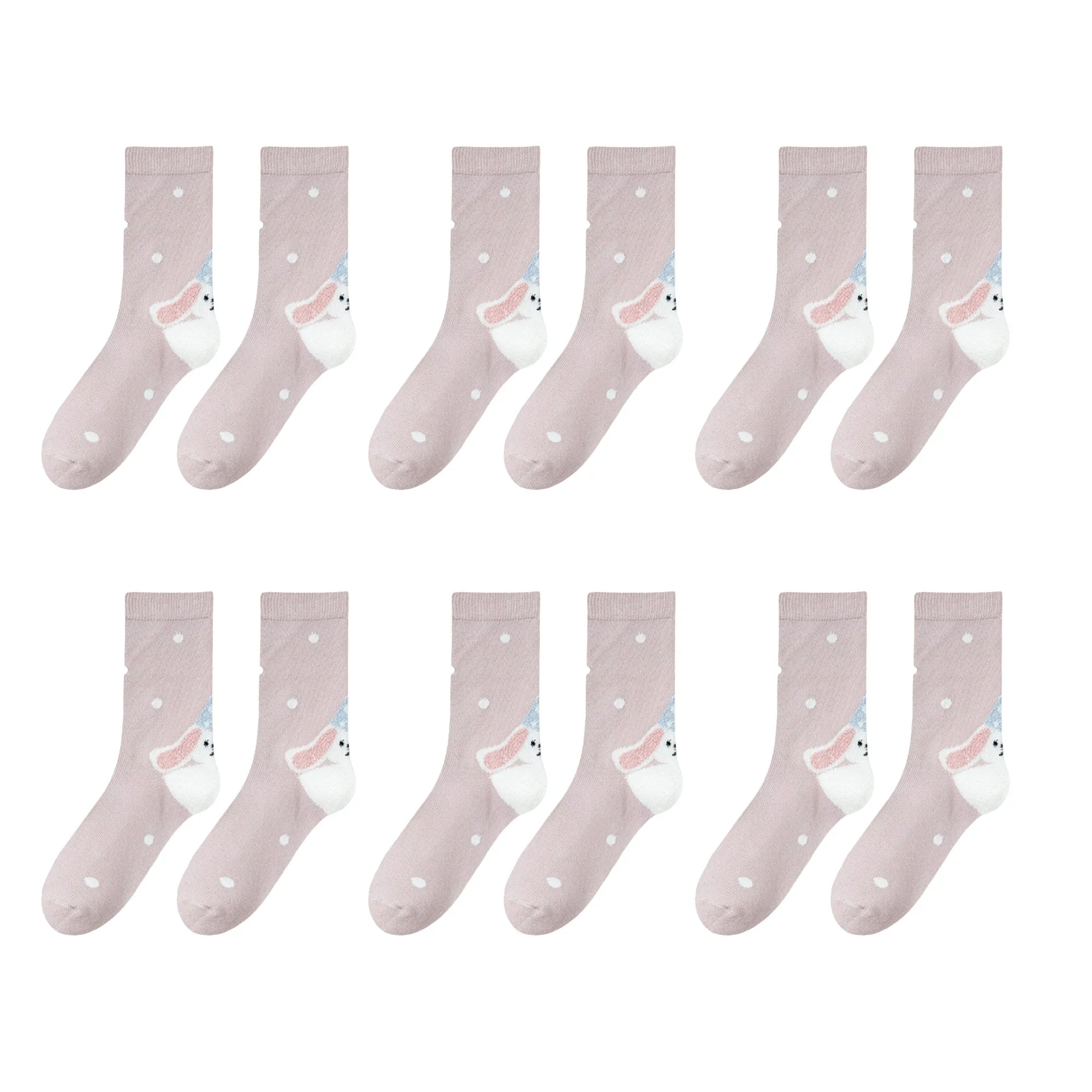 Anna-Kaci Womens Pure Cotton Crew Socks 6 Pairs Soft Breathable Cute Cartoon Design sold by Anna-Kaci product image thumbnail 5