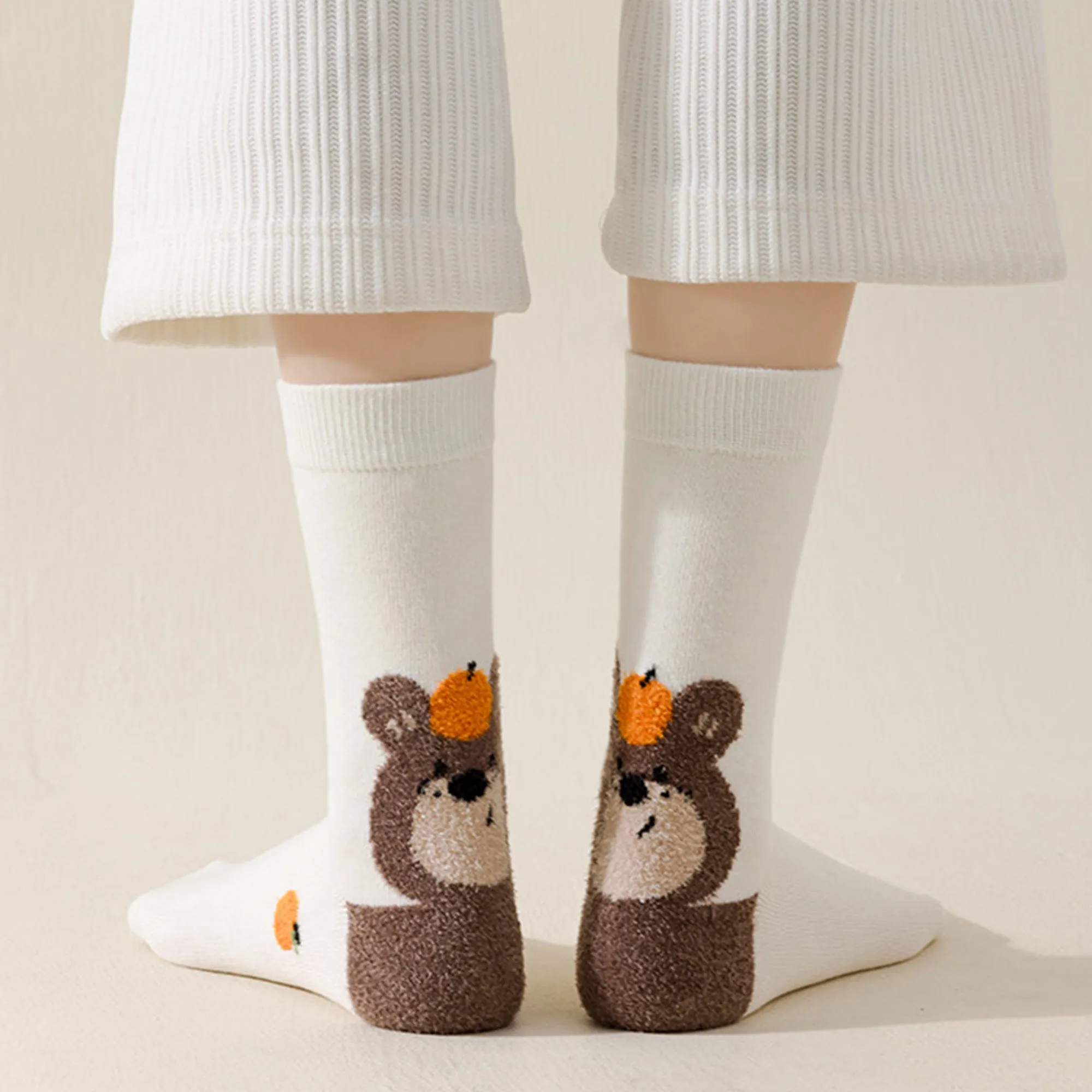 Anna-Kaci Womens Pure Cotton Crew Socks 6 Pairs Soft Breathable Cute Cartoon Design sold by Anna-Kaci product image thumbnail 3