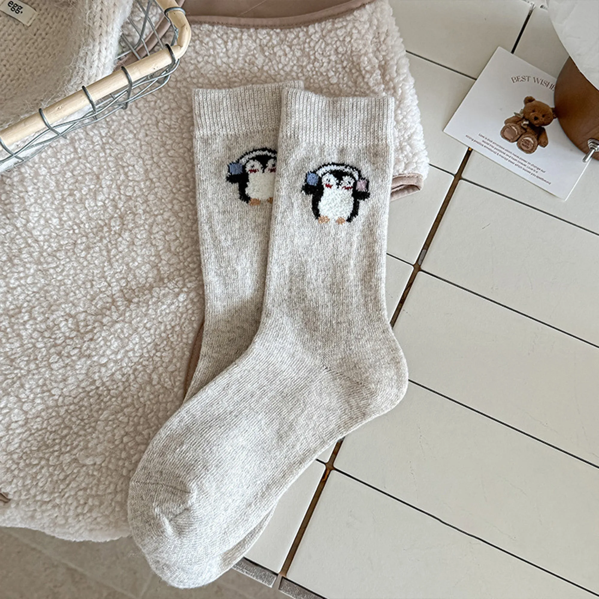 Anna-Kaci Womens Soft Cotton Crew Socks 6 Pairs Cute Animal Embroidery Comfortable sold by Anna-Kaci product image thumbnail 2