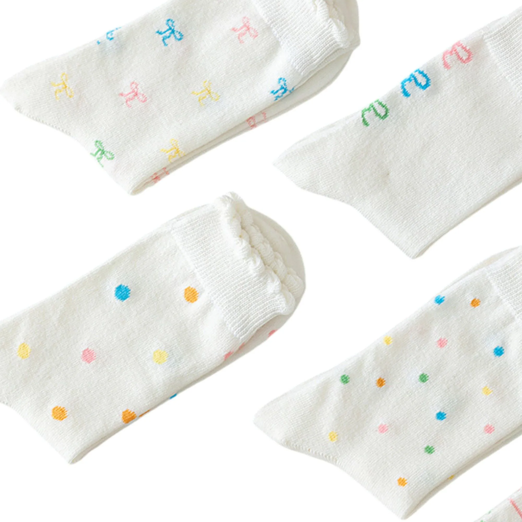 Anna-Kaci 3-Pack Womens Cotton Ruffle Crew Socks with Cute Pattern Design sold by Anna-Kaci product image thumbnail 3