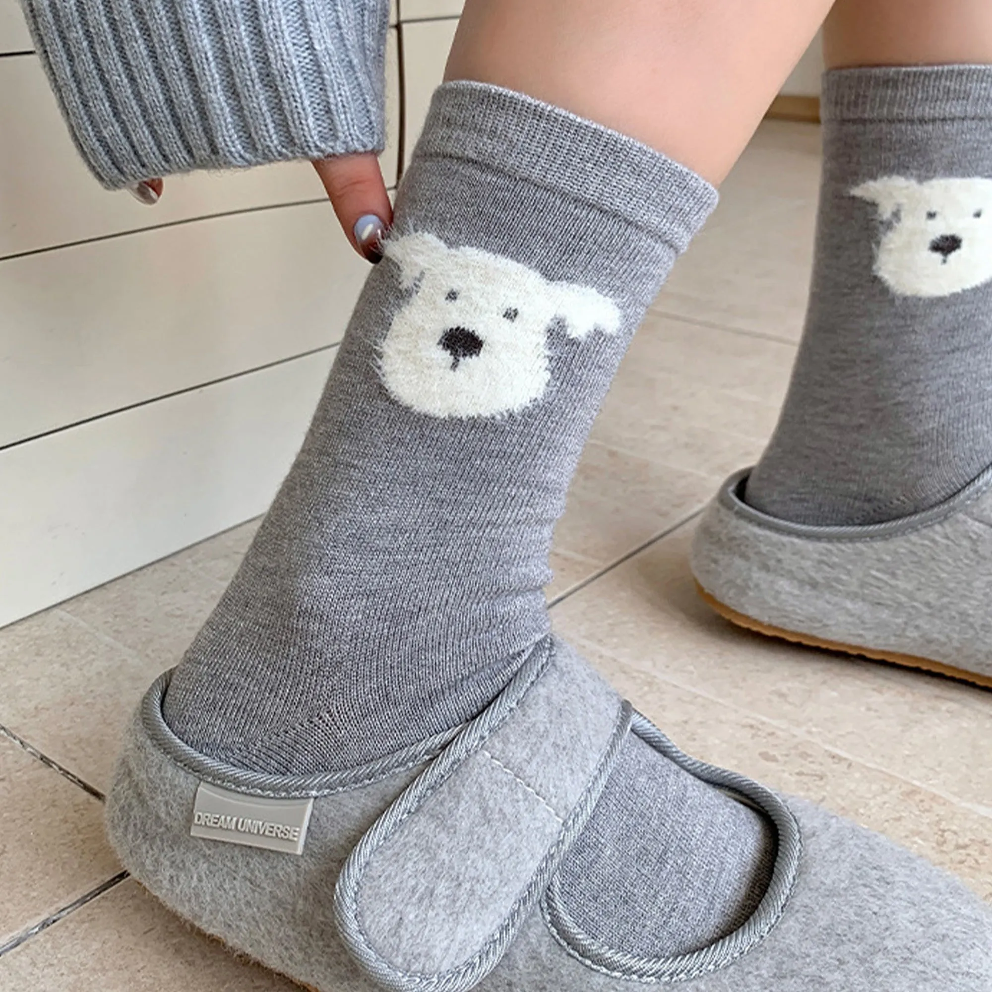 Anna-Kaci 2-Pack Womens Warm Crew Socks Soft Knit Cute Pattern Comfort Fit sold by Anna-Kaci product image thumbnail 2