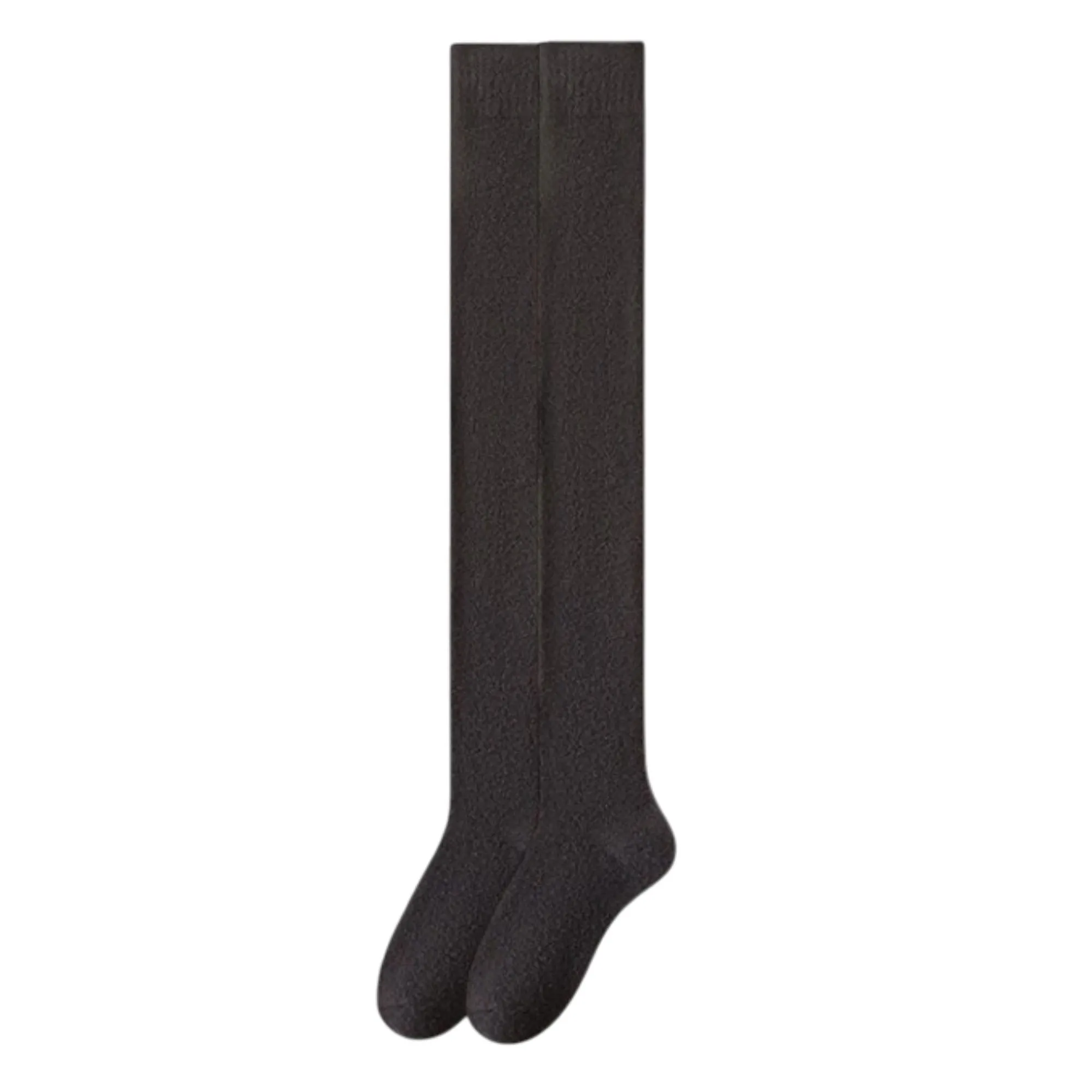 Anna-Kaci Plush Over The Knee High Elasticity Solid Color Thermal Socks sold by Anna-Kaci