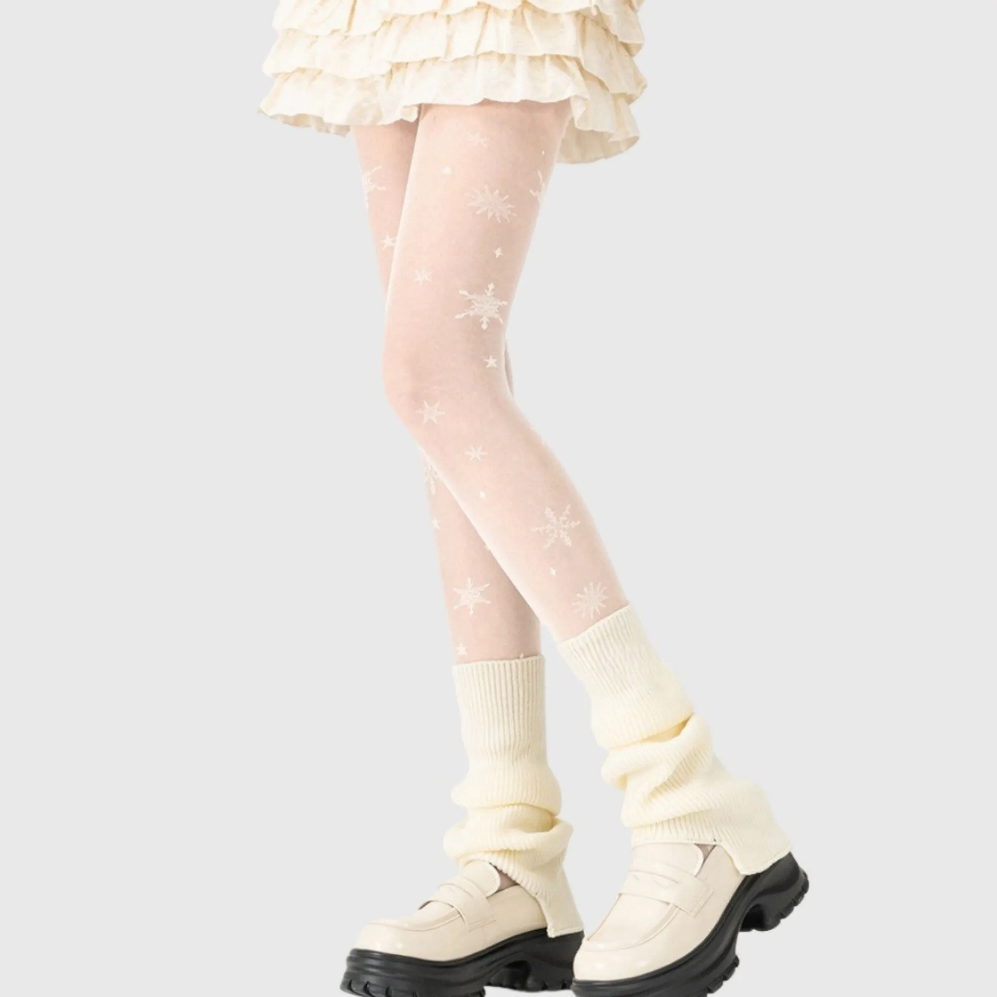 Anna-Kaci Sheer Star Pattern Tights with Soft Stretch Fit and Delicate Allover Celestial Design for Stylish Everyday Legwear sold by Anna-Kaci product image thumbnail 3