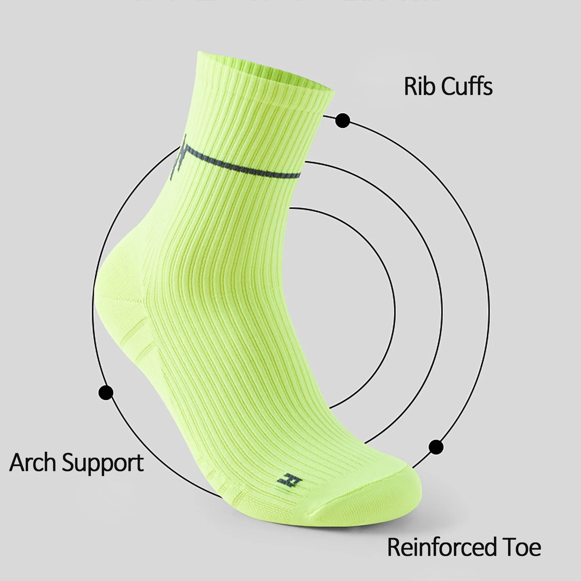 Anna-Kaci Women's 6pk Professional Athletic Socks - Ankle-Length Sports Socks with Elastic Cuff & Reinforced Design for Running & Gym sold by Anna-Kaci product image thumbnail 3