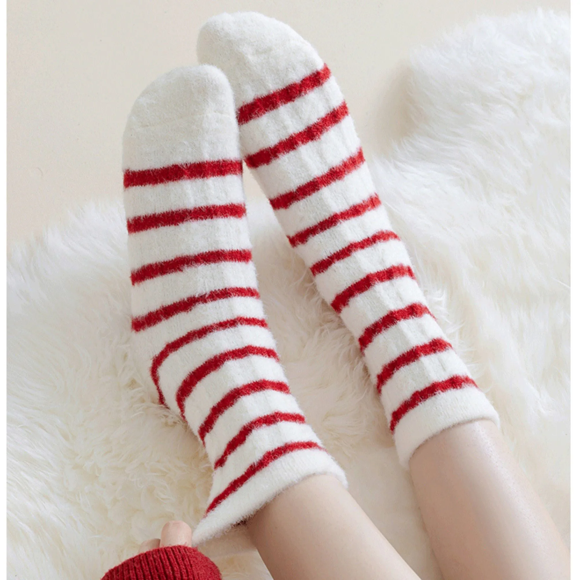 Anna-Kaci Women's 3-Pair Plush Cable Knit Socks Set with Soft Cozy Texture, Stretchy Knit Fit, and Warm Ribbed Detailing sold by Anna-Kaci product image thumbnail 2