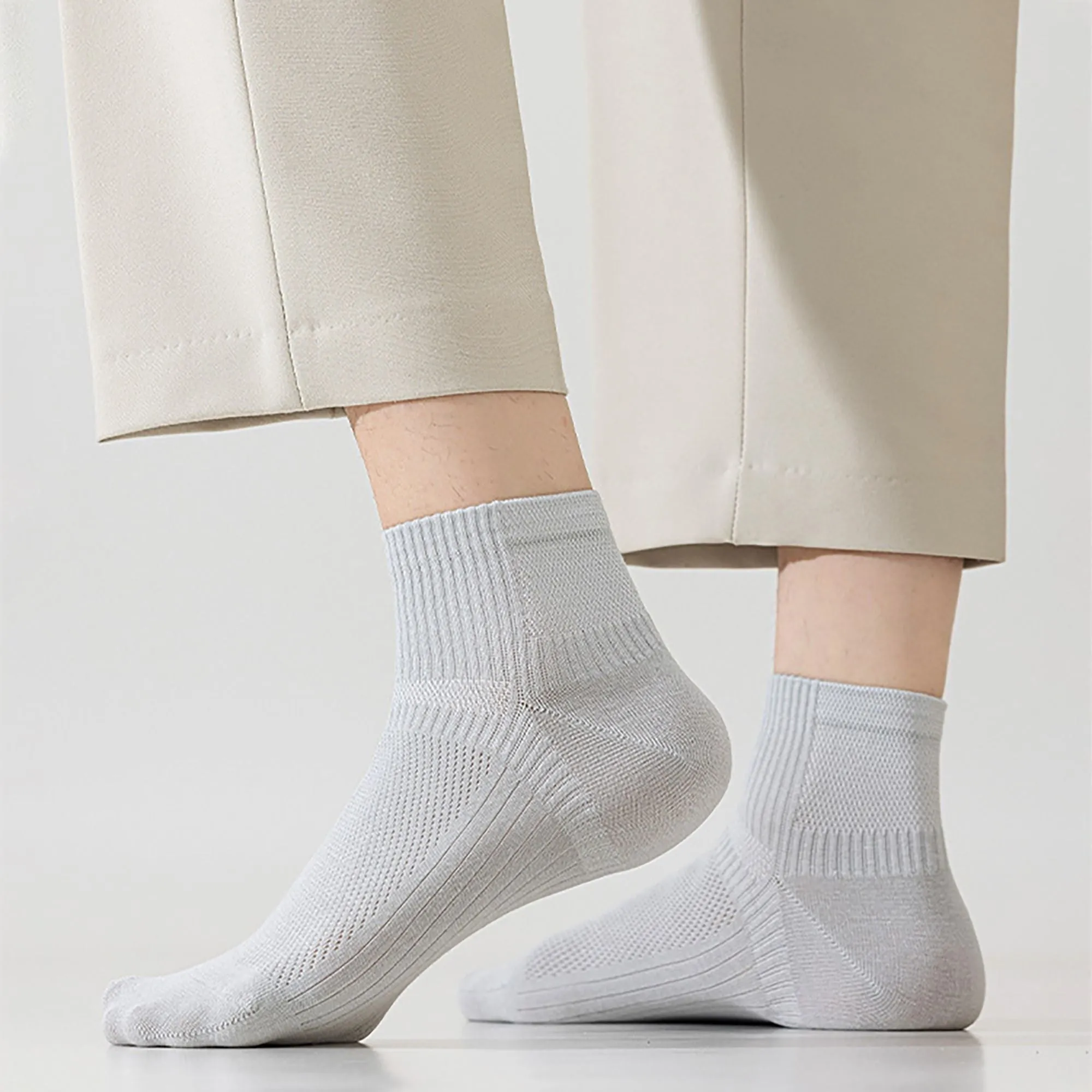 Anna-Kaci 6 pair Men's Breathable Ankle Socks sold by Anna-Kaci product image thumbnail 5