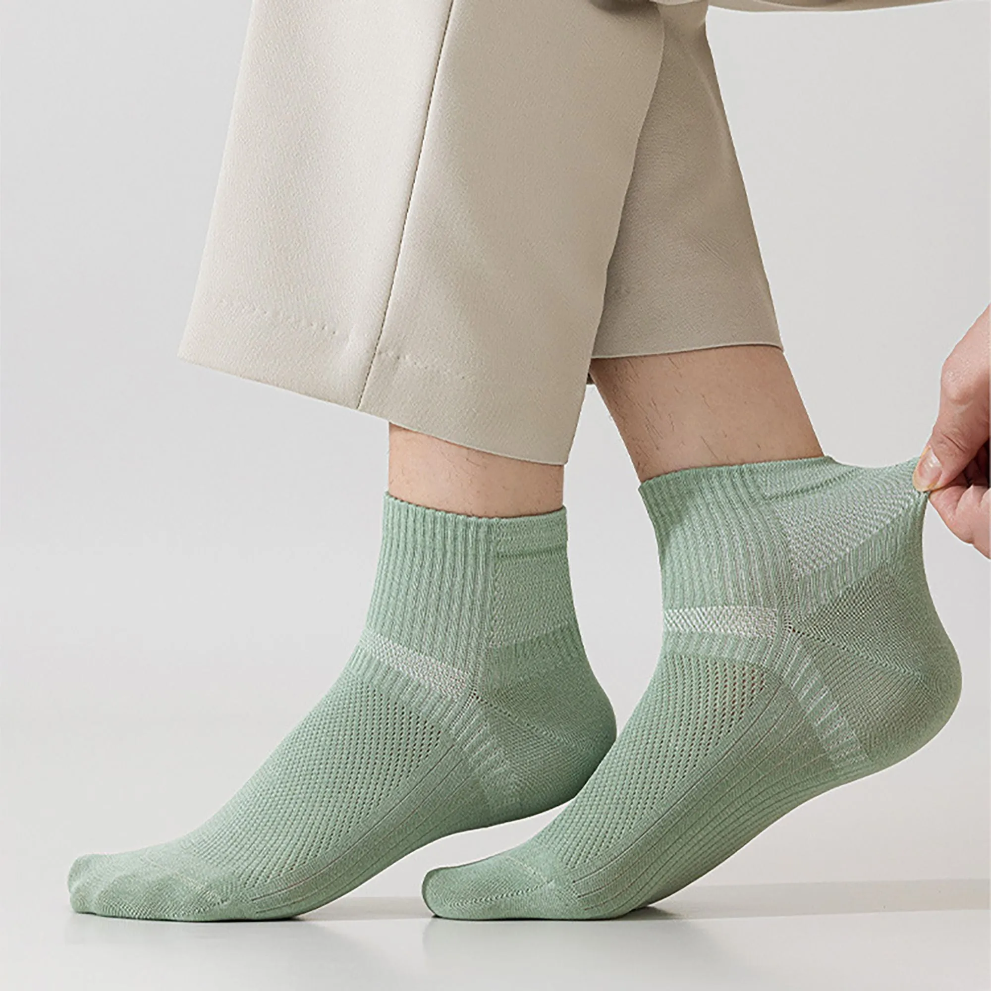 Anna-Kaci 6 pair Men's Breathable Ankle Socks sold by Anna-Kaci product image thumbnail 3