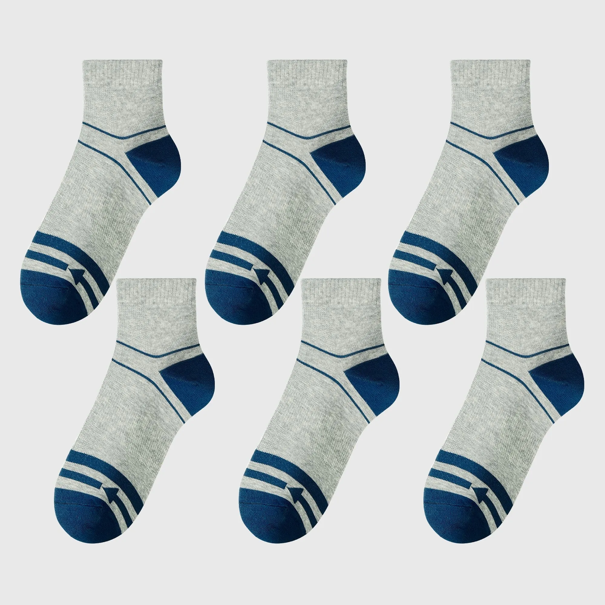 Anna-Kaci Men's 6pk Striped Ankle Socks sold by Anna-Kaci product image thumbnail 5