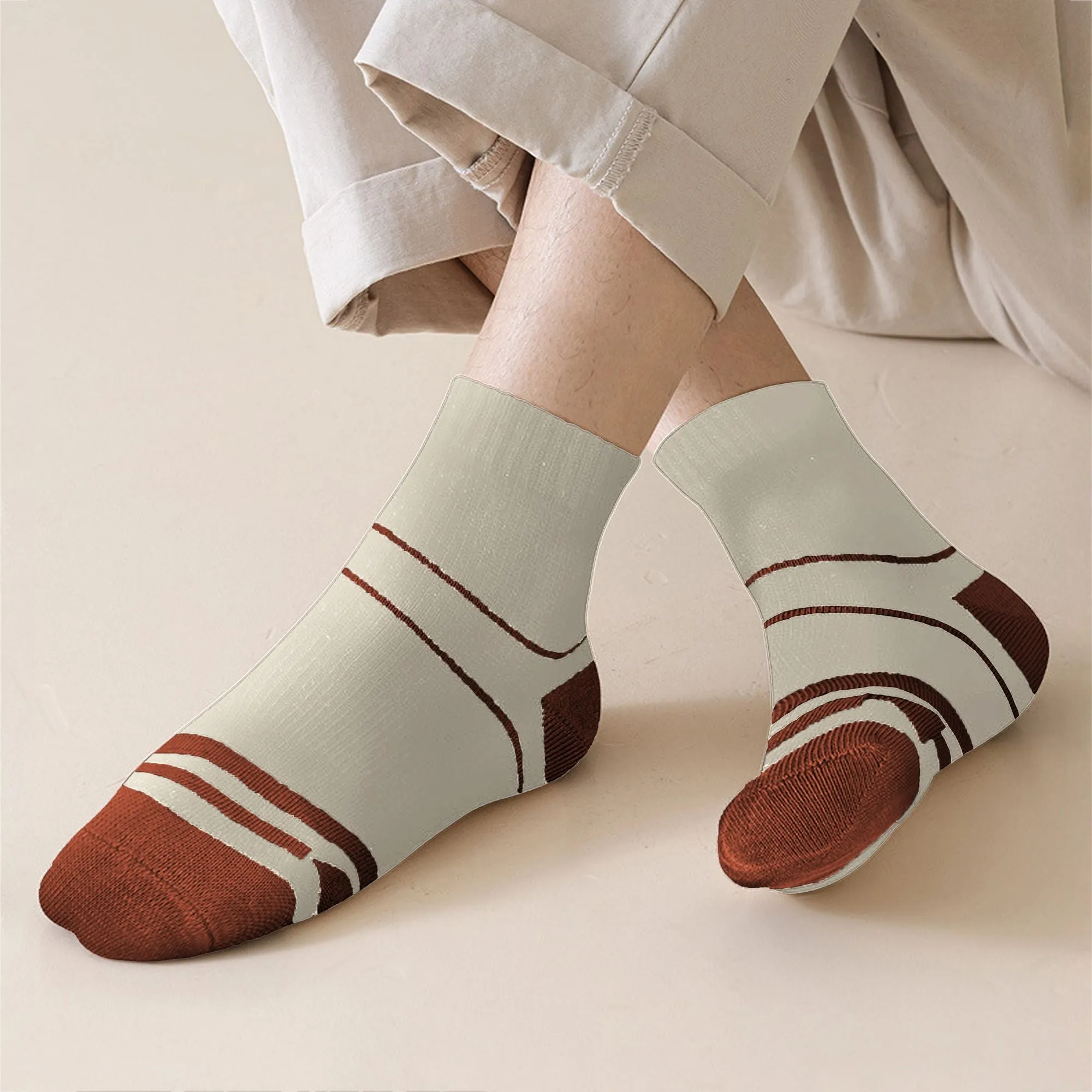 Anna-Kaci Men's 6pk Striped Ankle Socks sold by Anna-Kaci product image thumbnail 4